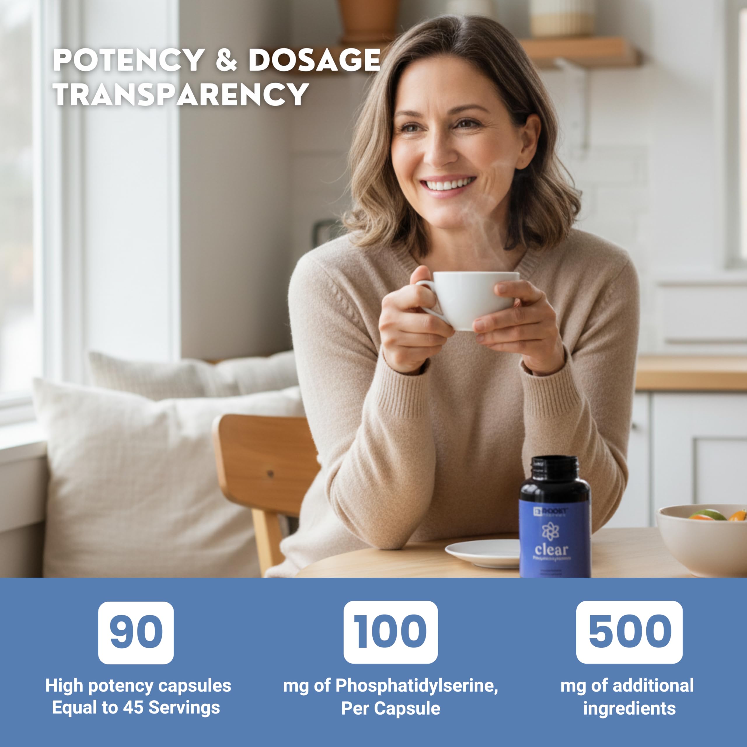BoostCeuticals Phosphatidylserine 100mg with Ginkgo DMAE Gotu Kola - Memory, Stress & Cortisol Support, Cognitive Focus, Sleep Health, Brain Function Supplement, 90 Capsules BoostCeuticals Au supplements