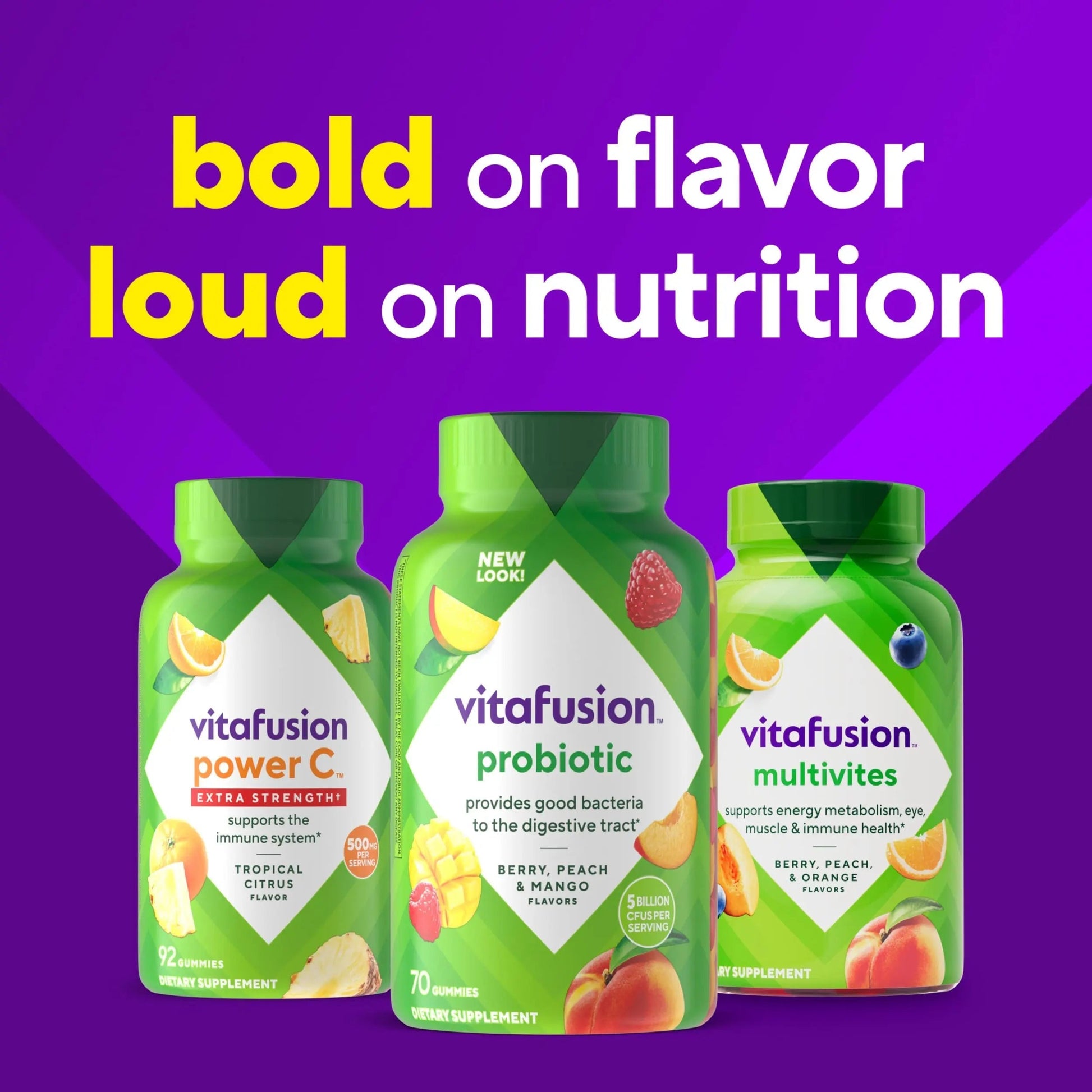vitafusion Probiotic Gummy Supplements, Raspberry, Peach and Mango Flavors, Probiotic Nutritional Supplements With 5 Billion CFUs Vitafusion Au supplements