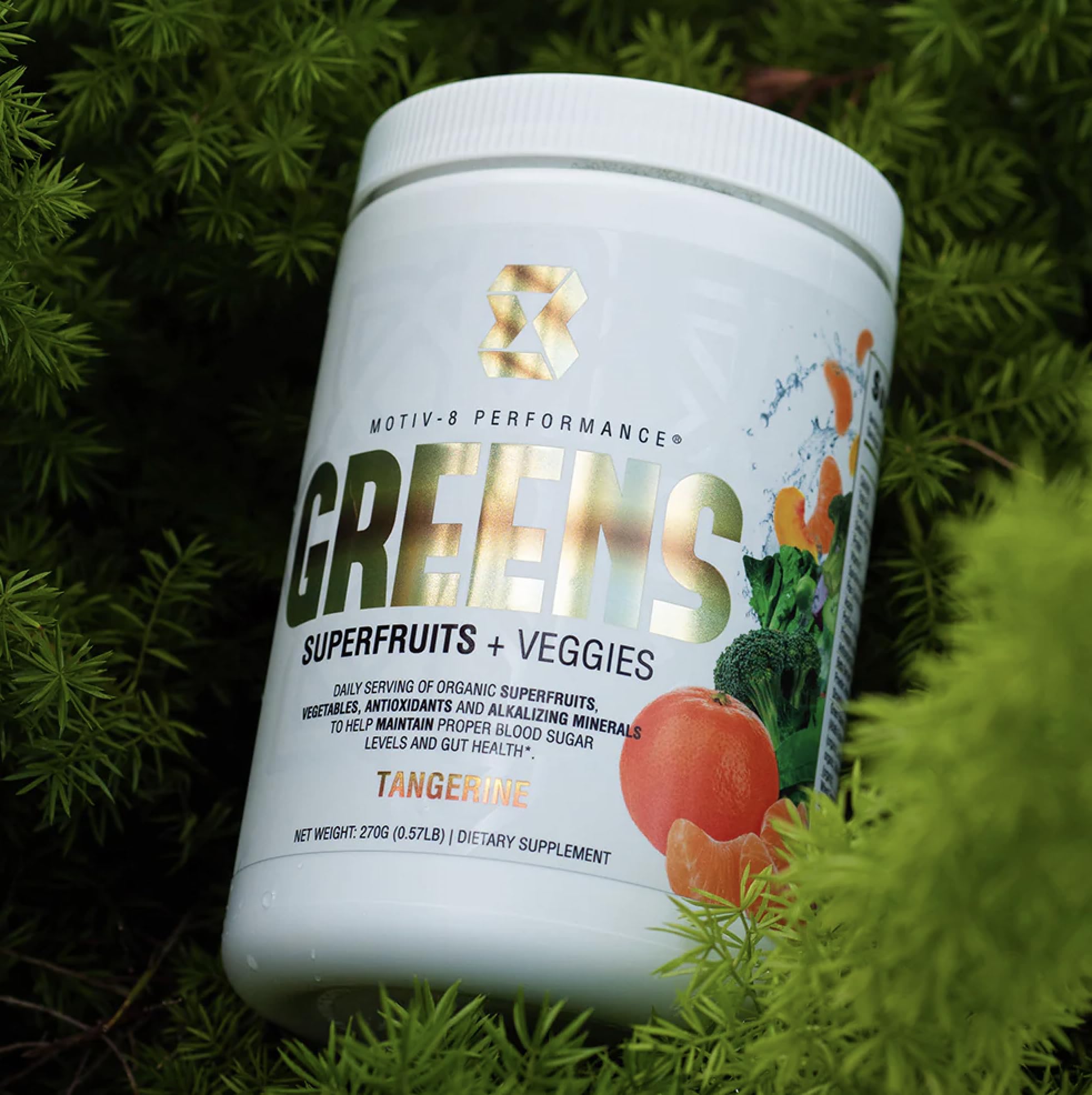 Motiv-8, Greens Superfruits & Veggie Superfood Powder Supplement, Antioxidant, Fiber, Sugar-Free, 30 Servings (Tangerine, 30 Servings) Motiv-8 Au supplements