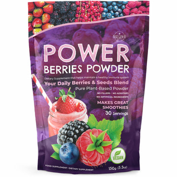 Super Berry Powder - 150g - Immune Support - Food Supplement - Superfood Berries - Smoothie Mix for Shakes - Healthy Boost for Detox Juice Beverages or Any Drink - by NextGenU NGU Next Gen U Au supplements