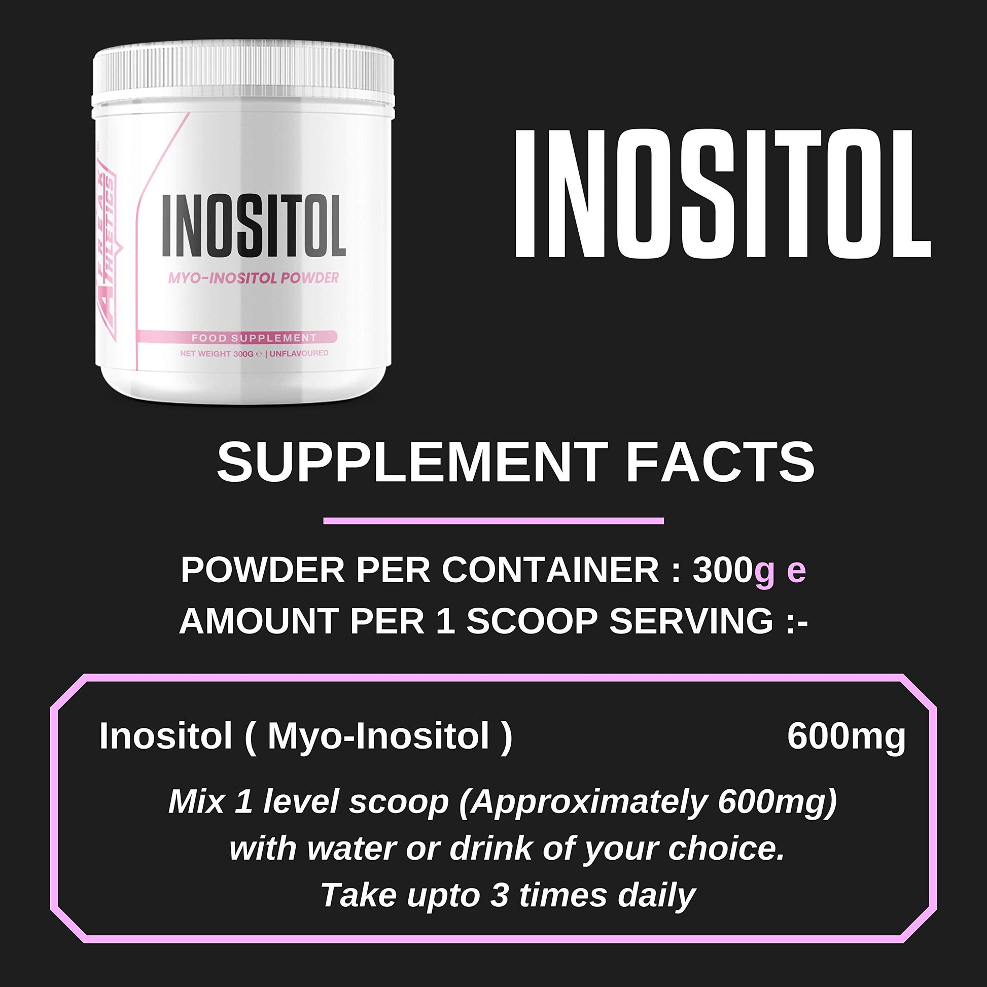 Inositol (Myo-Inositol) Powder 300g | Premium Myo Inositol Powder - Supports Women Freak Athletics Au supplements