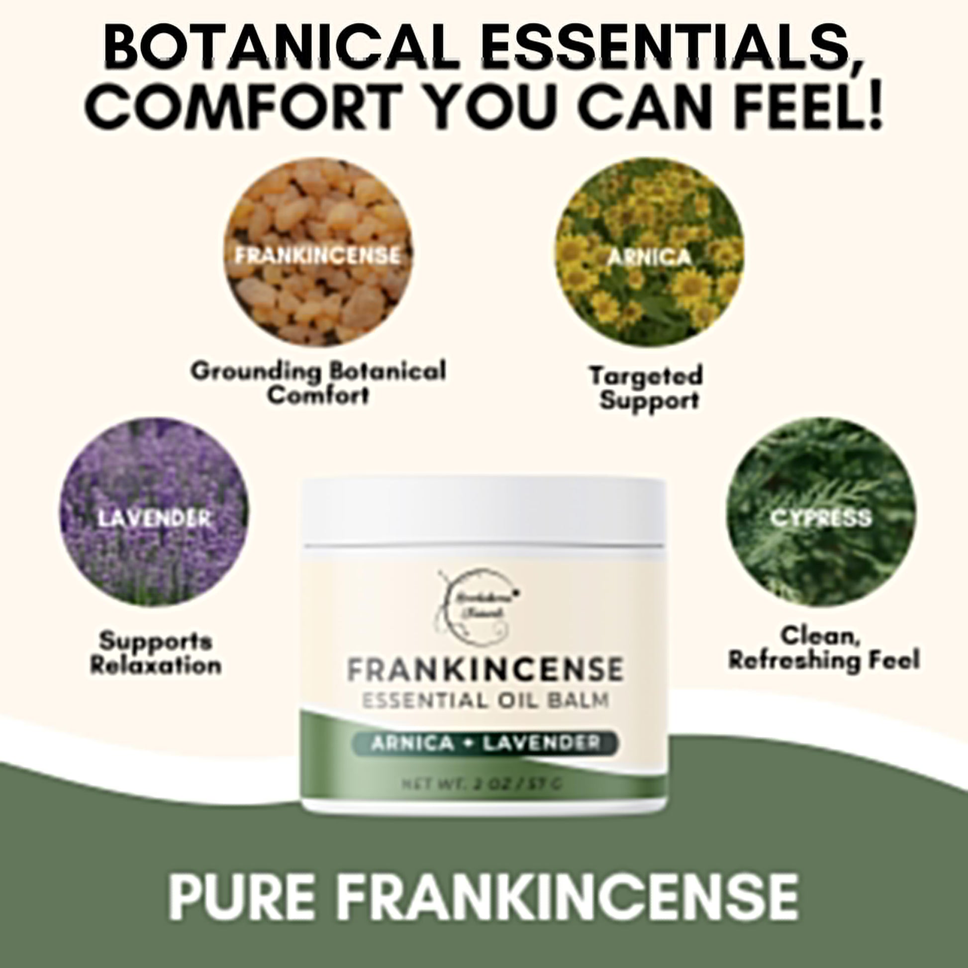 Brookethorne Naturals Frankincense Balm | Frankincense Essential Oil Balm for Skin Hydration | Soothing Muscle & Joint Support | Boswellia Extract, Arnica Montana, Castor Oil & Lavender 2oz Brookethorne Naturals Au supplements