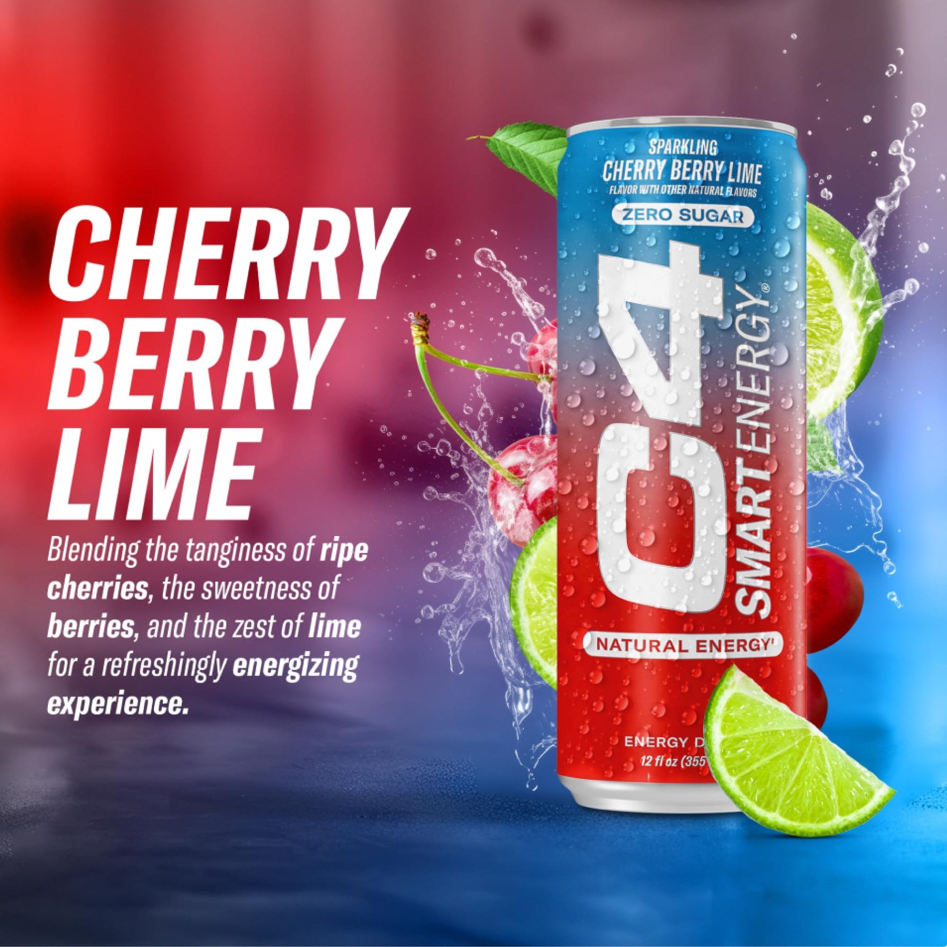 Cellucor C4 Smart Energy Drink - Sugar Free Performance Fuel & Nootropic Brain Booster, Coffee Substitute or Alternative | Cherry Berry Lime 12 Oz - 12 Pack C4 Au supplements