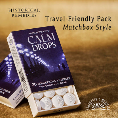 Historical Remedies Calm Drops Homeopathic Lozenges (1 Pack)| Natural Care for Emotional Stress Relief, Vegan & Gluten-Free Organic Vanilla Flavor Drops to Promote Relaxation and a Sense of Calm Historical Remedies buy supplements Au
