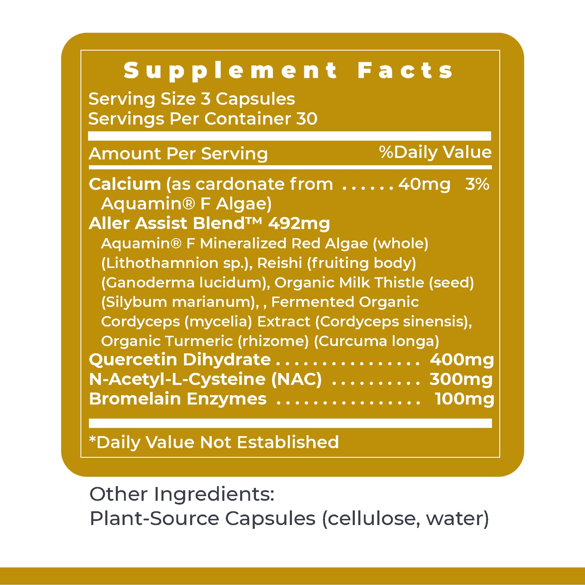 Premier Research Labs AllerCaps - A Lung Health Supplement with NAC/N-Acetyl Cysteine, Featuring Bromelain, Reishi Mushroom & Quertecin, Immune Support Formula - 60 Vegetarian Capsules Premier Research Labs Au supplements