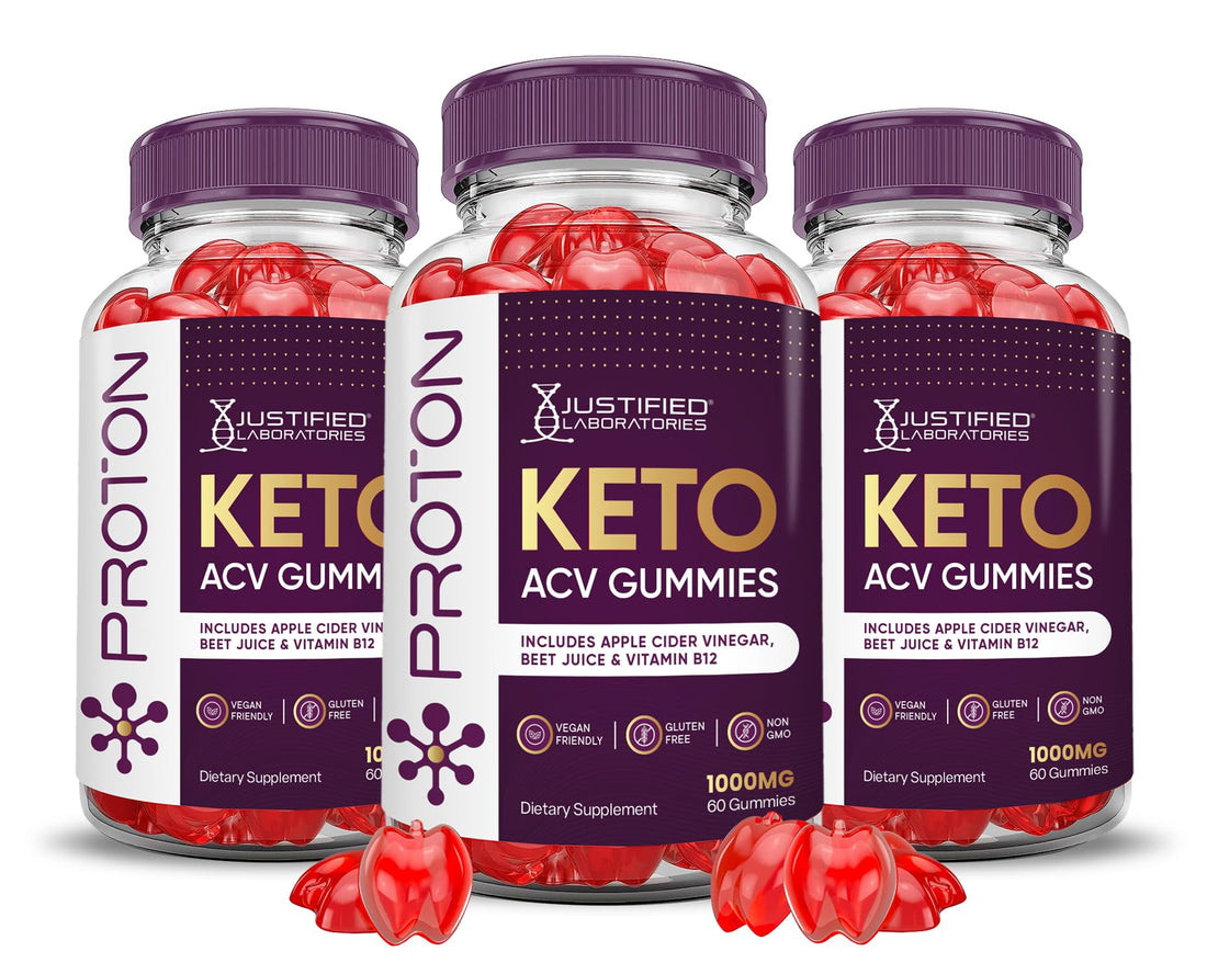 (3 Pack) Proton Protein Keto ACV Gummies Advanced Formula 1000MG Proton Keto Justified Laboratories Au supplements