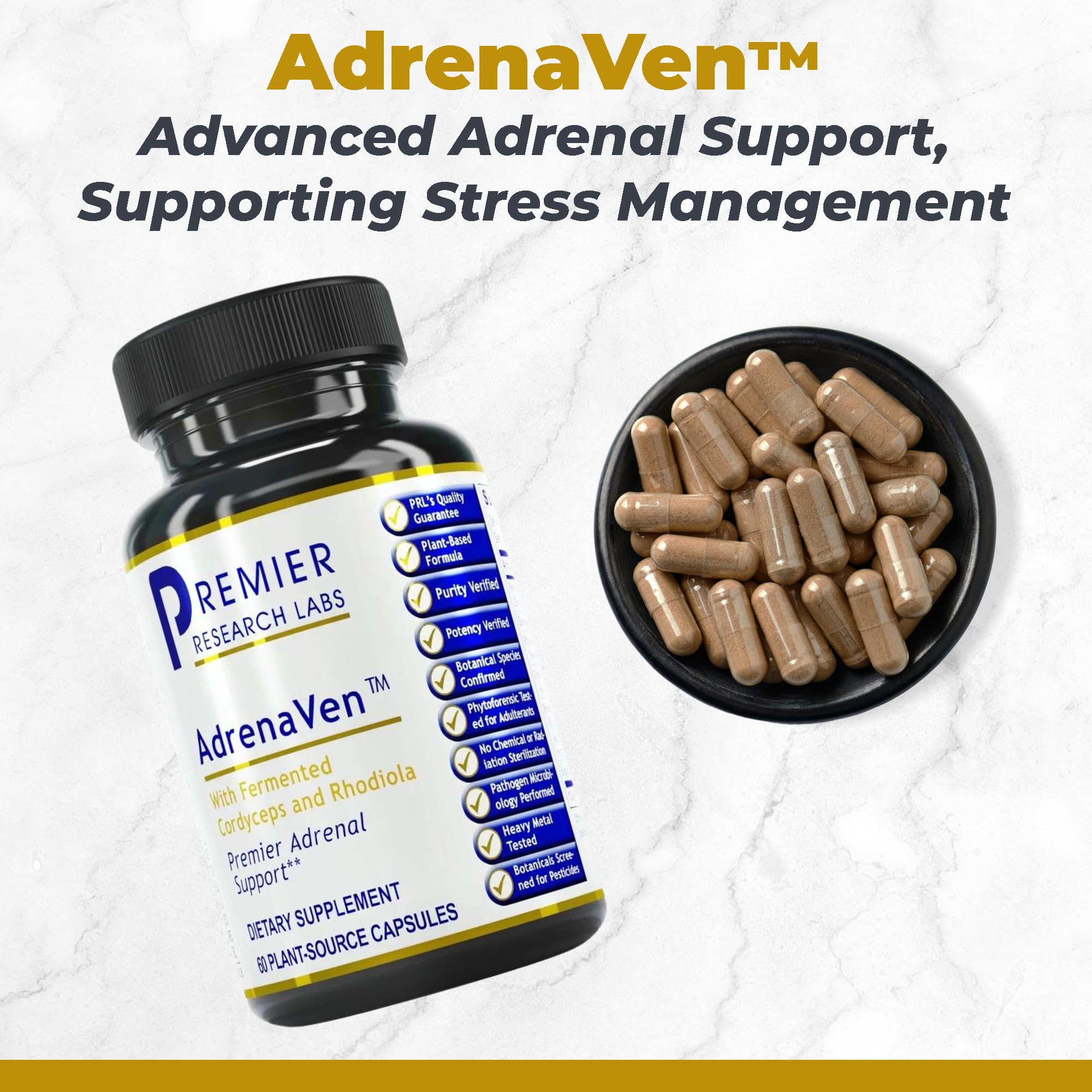 Premier Research Labs Magnesium Glycinate, Max BN-D, & AdrenaVen Supplement Bundle - Pure Magnesium, Liquid Vitamin B Complex for Liver & Brain Health, Adrenal Support for Women & Men - Pack of 3 Premier Research Labs Au supplements