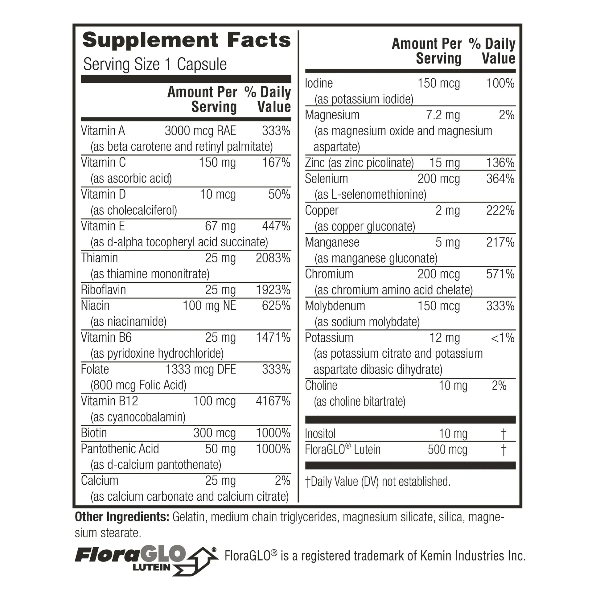 Twinlab Daily One Caps Without Iron - Nutritional Supplement with Zinc, B Vitamins, Magnesium, and More - 180 Capsules Twinlab Au supplements