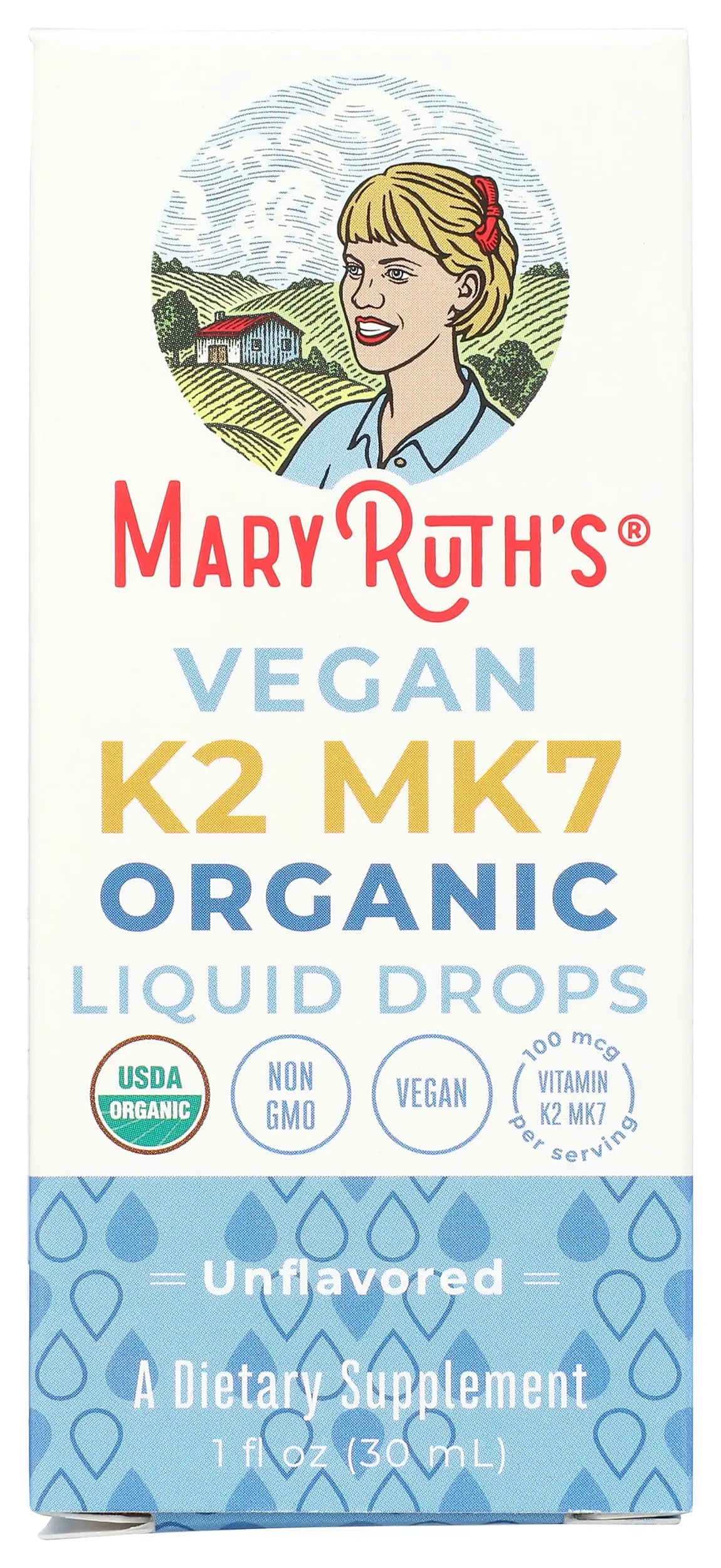 MaryRuth’s USDA Organic Vitamin K2 MK7 Liquid Drops for Adults & Kids | Sourced from Natto | Menaquinone- 7 | Vegan K2 Vitamin for Bone Health & Calcium Absorption | 1oz | Up to 90 Servings MARYRUTH'S Au supplements