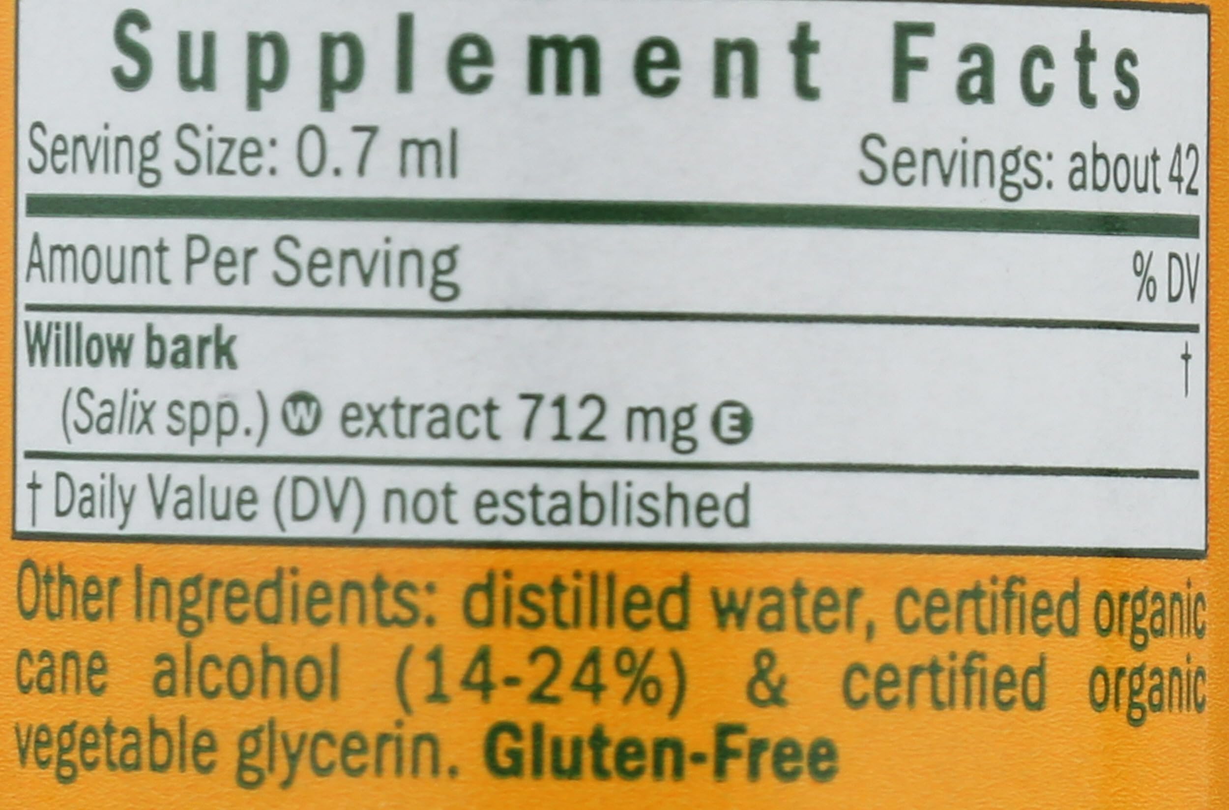 Herb Pharm Willow Bark Liquid Extract for Minor Pain - 1 Ounce (DWILL01) Herb Pharm Au supplements