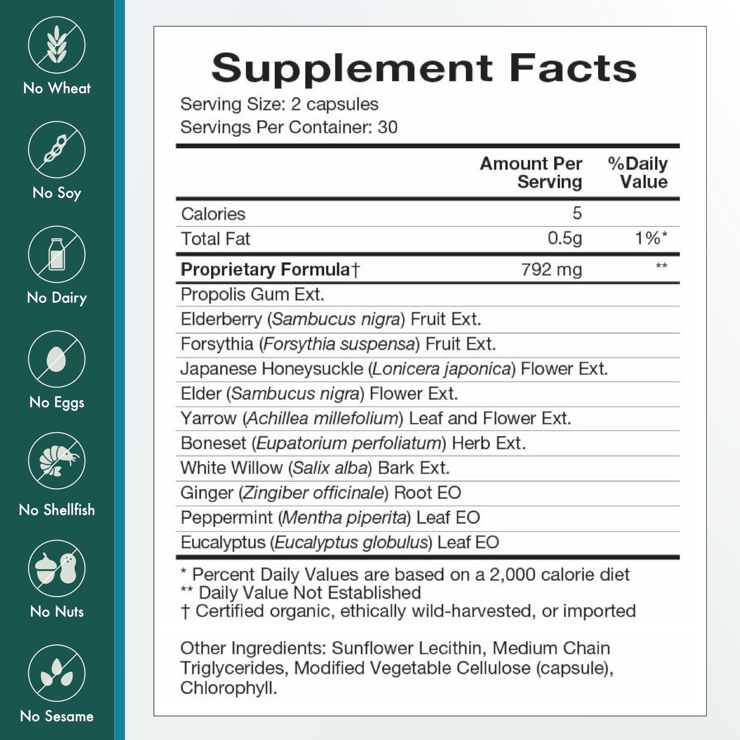 Natura Health Products Flew Away Supplement - Immune System Support & Seasonal Defense - Featuring Ginger, Elderberry, Propolis and Eucalyptus (60 Capsules) Natura Health Products Au supplements