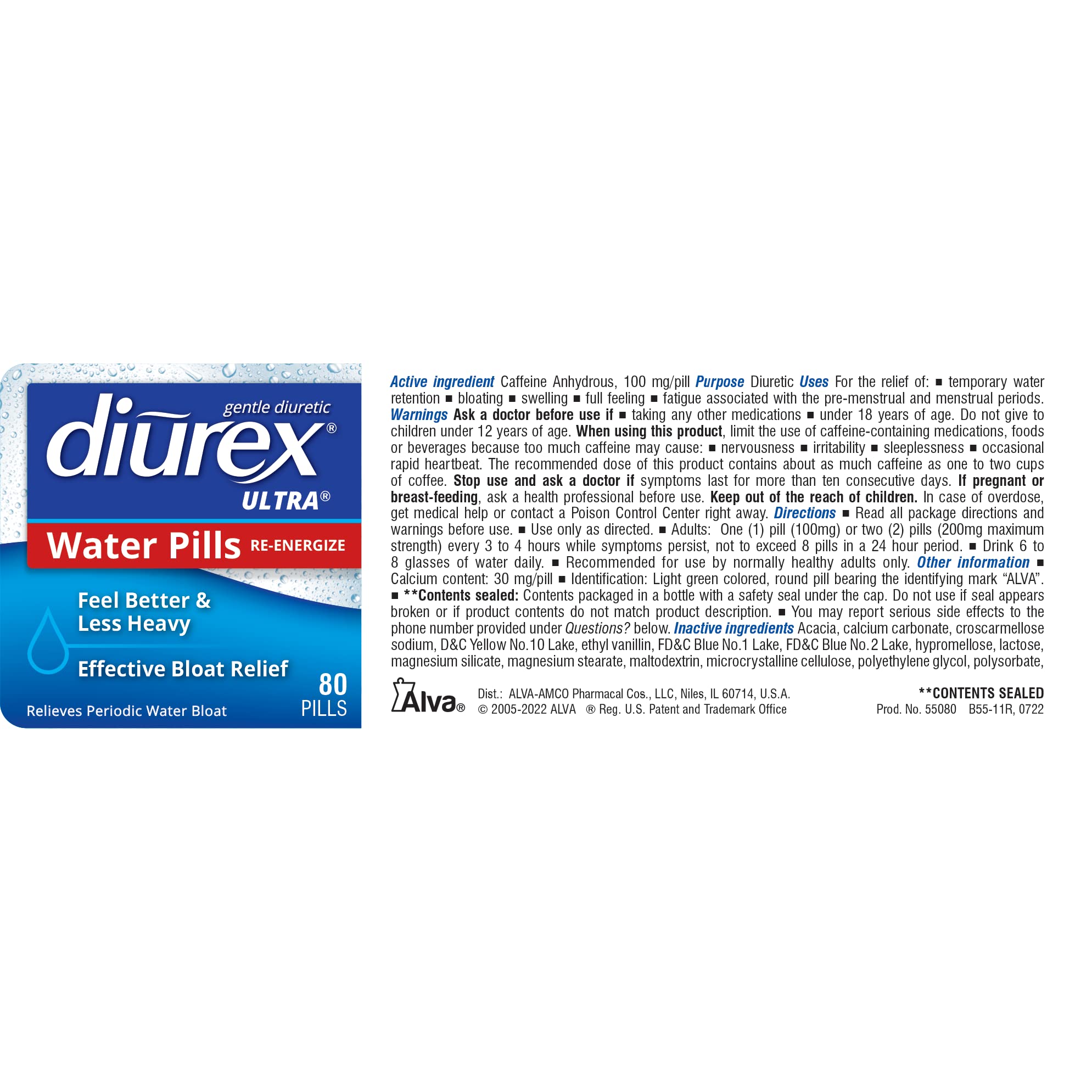 Diurex Ultra Re-Energizing Water Pills - Relieve Water Bloat - Feel Better Less Heavy Diurex Au supplements