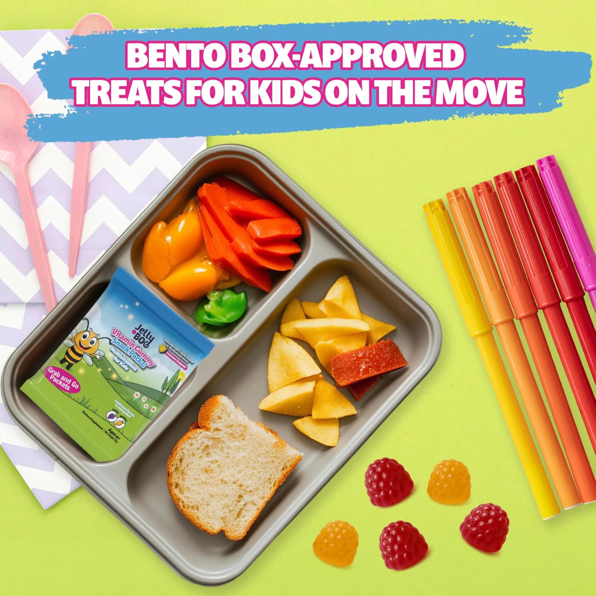 Kids Daily Multivitamin - Healthy Snacks For Kids – No Sugar, No Dyes, Monk Fruit Sweetened, Vegan, Gluten-Free- 100% Daily Value of Vitamins C, D3, Zinc Jelly.Boo Au supplements