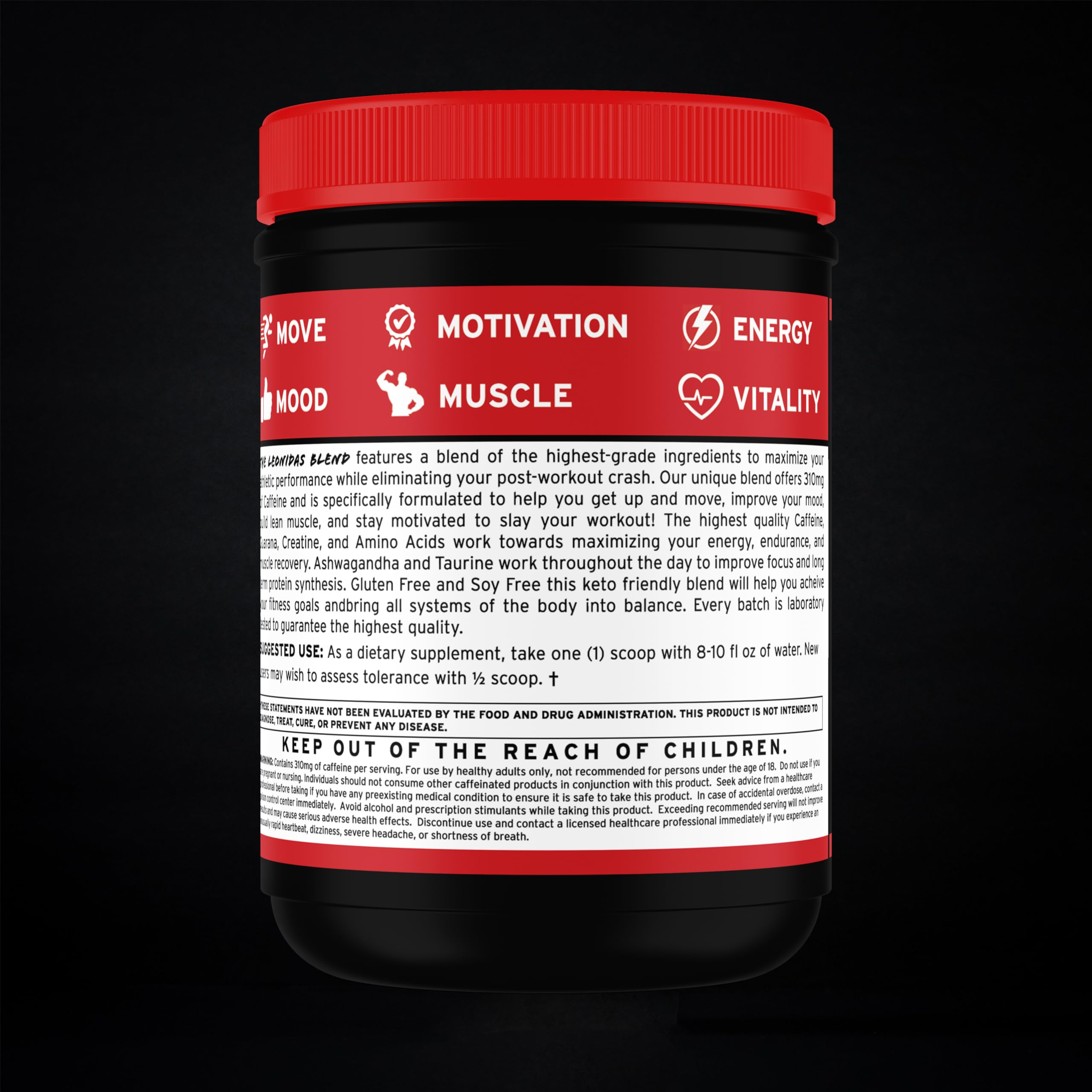 Spartan Fit Nutrition Pre-Workout Powder -Berry Flavor with Full Serving of Creatine +310mg Generic Au supplements