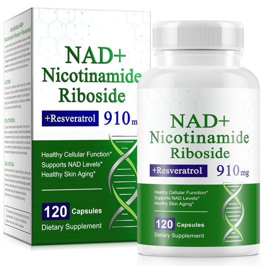 A r b c r n 120 Capsules NAD+ Supplement,NAD Nicotinamide Riboside Resveratrol 910mg for Men and Women, NR Supplement for Energy Anti-Aging Focus A r b c r nAU supplements