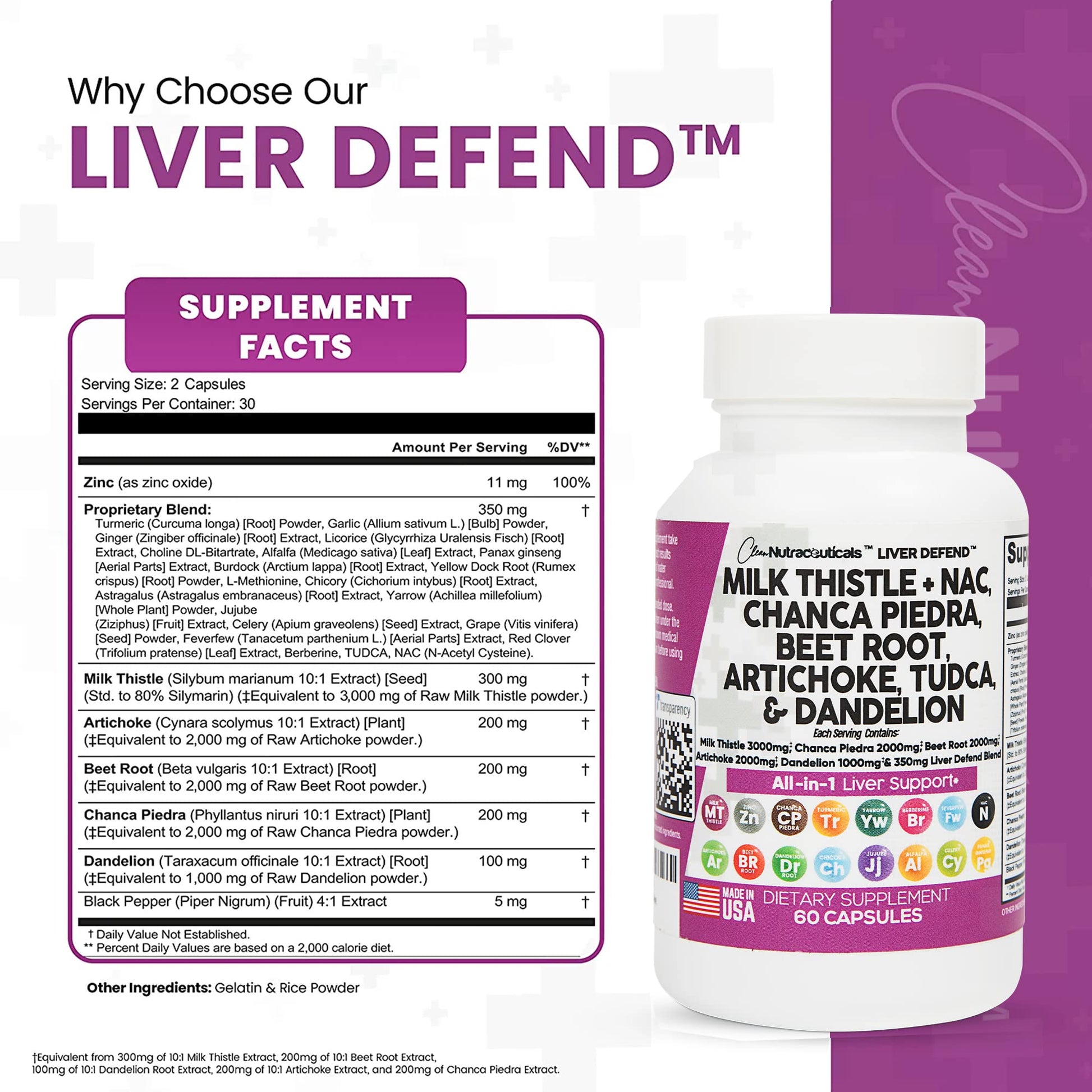 Milk Thistle 3000mg NAC Chanca Piedra 2000mg Beet Root 2000mg Clean Nutraceuticals Au supplements