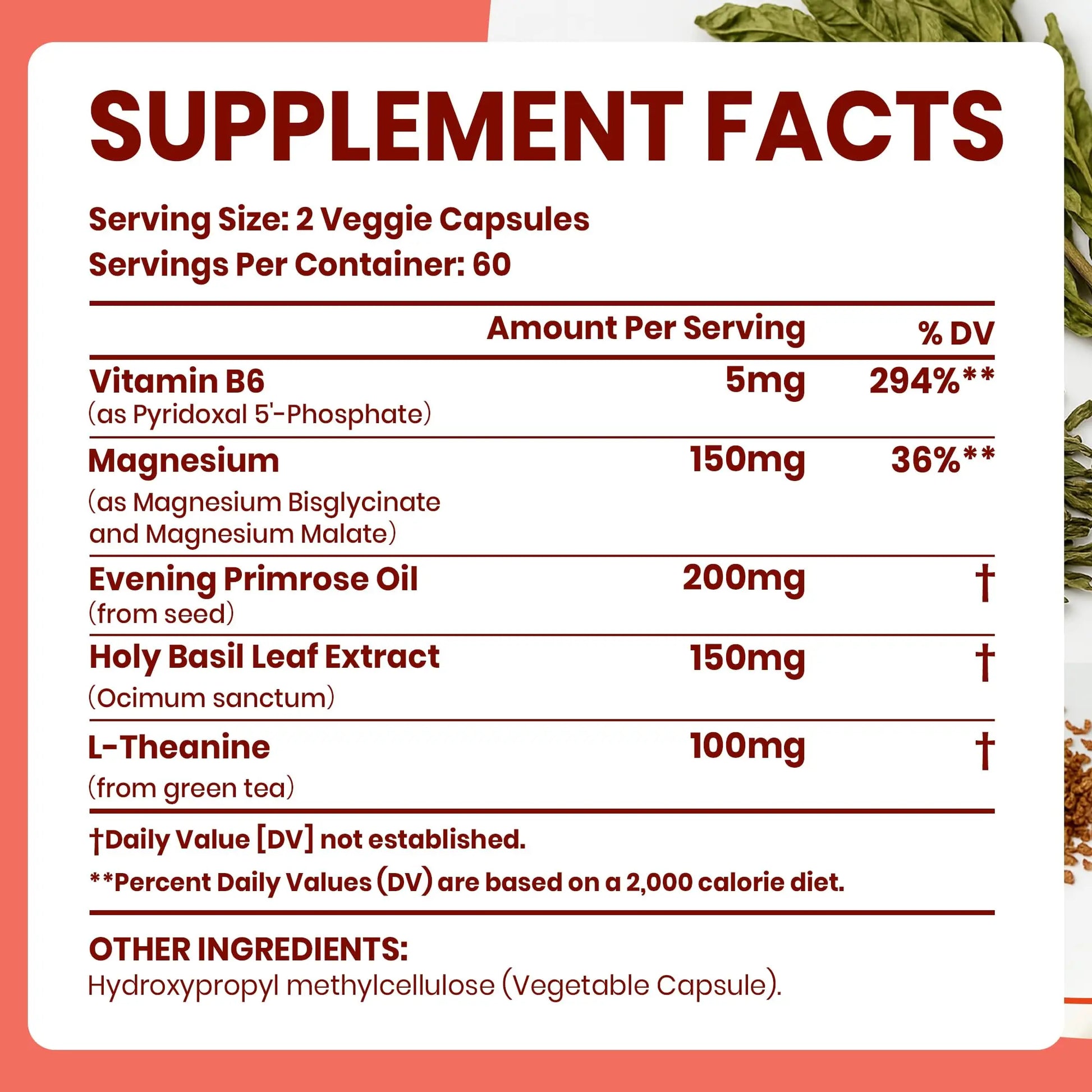 VEV Deep Calm Magnesium Complex for Women – Glycinate, Malate, B6, L-Theanine & Holy Basil – Support for Daily Magnesium & Stress Relief – 120 Vegan Capsules VEV Au supplements