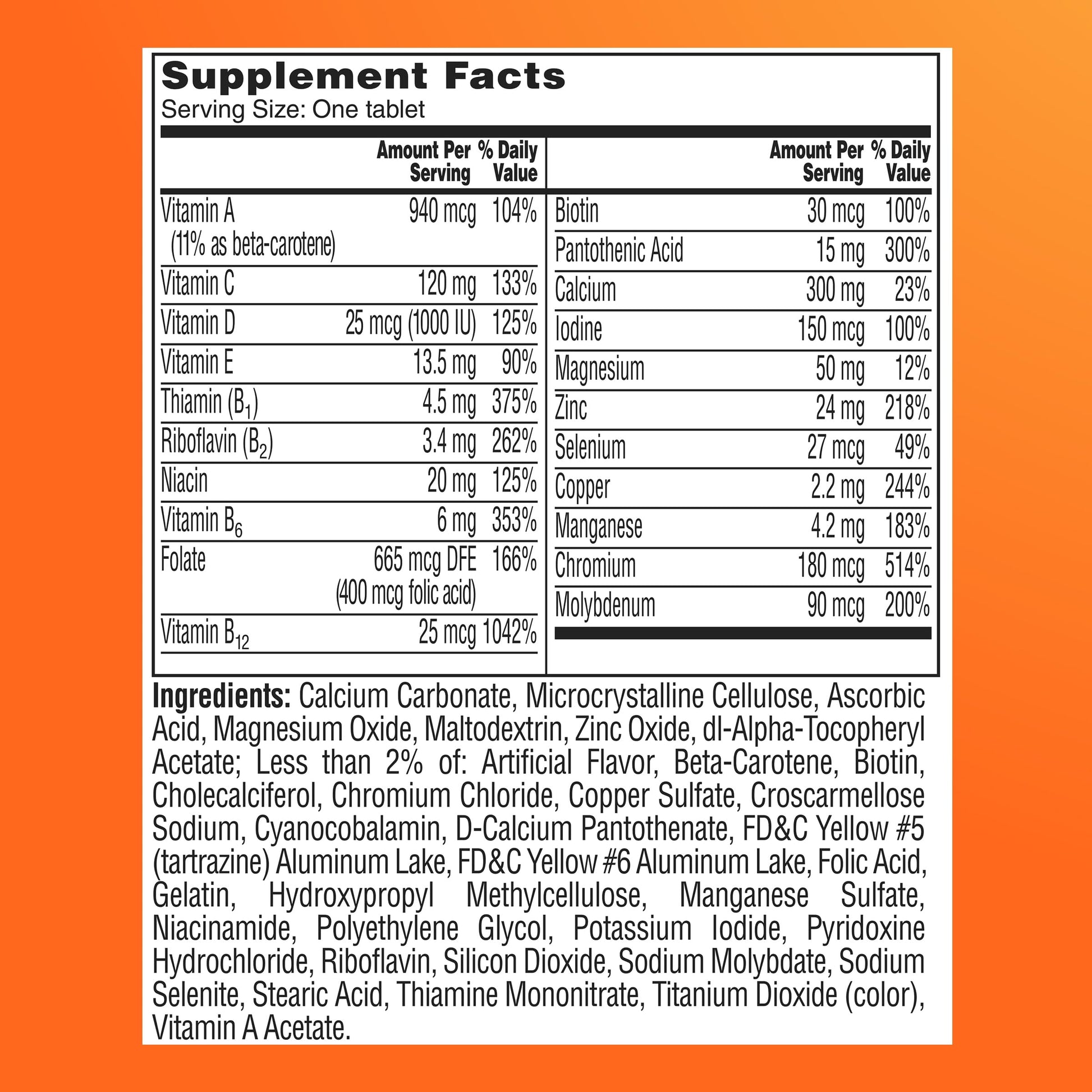 One A Day Multivitamin for Women 50 and Over Tablets, Womens Multivitamin 50 plus with Vitamins D, C, E, Zinc & Biotin, Daily Vitamins ONE A DAY Au supplements