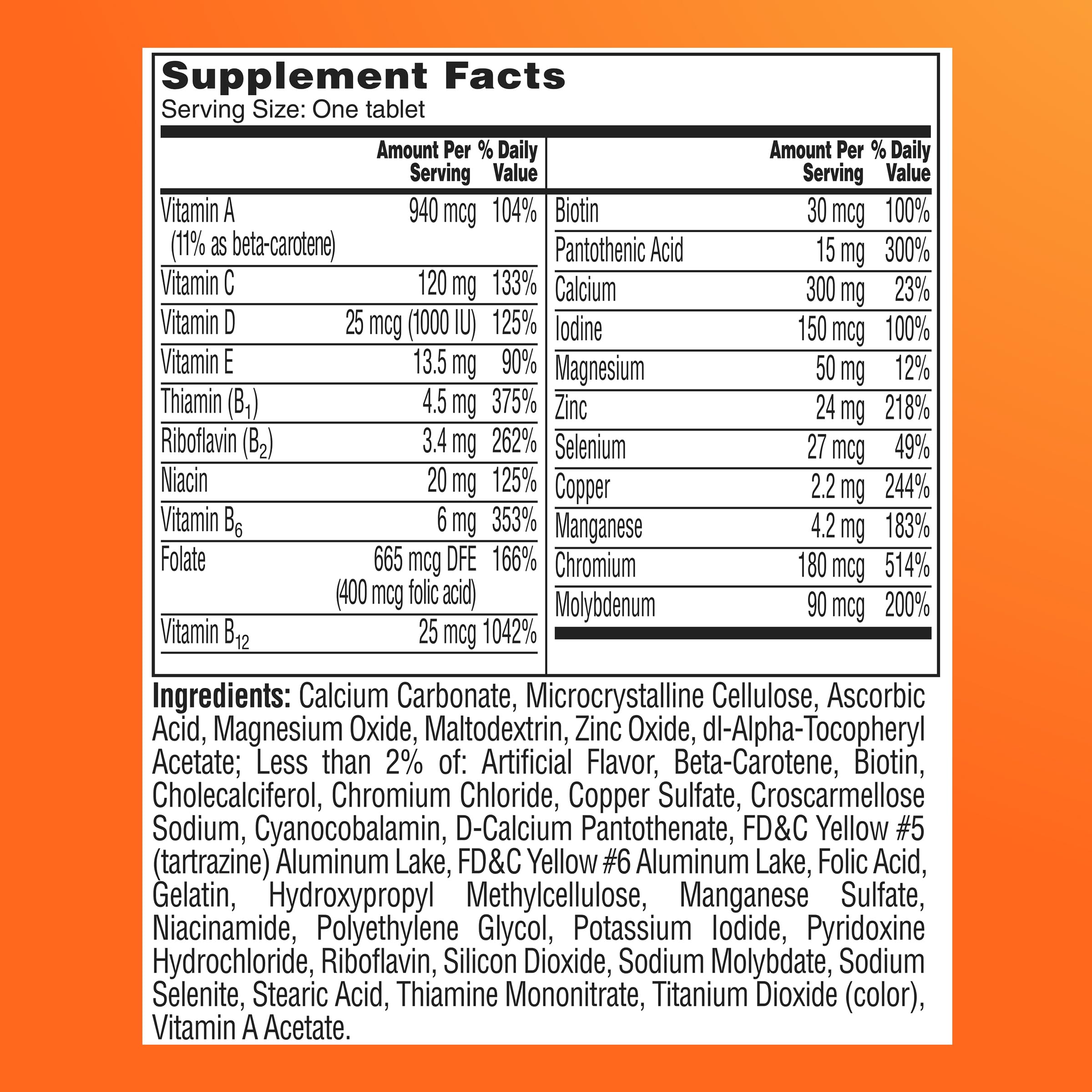 One A Day Multivitamin for Women 50 and Over Tablets, Womens Multivitamin 50 plus with Vitamins D, C, E, Zinc & Biotin, Daily Vitamins ONE A DAY Au supplements