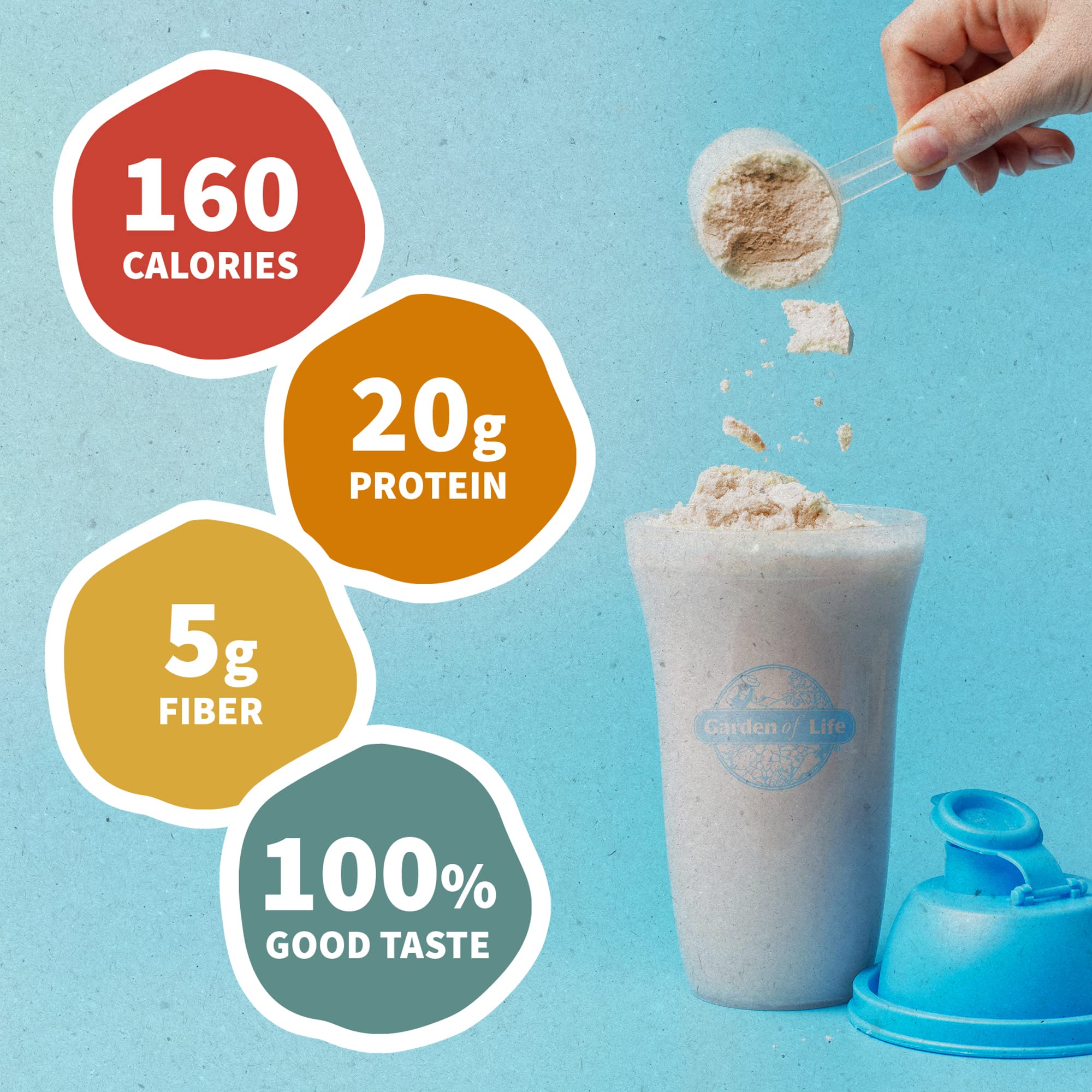 Garden of Life Creamy Vanilla Cookie Protein Powder + Oatmilk 20g Organic Vegan Plant Garden of Life Au supplements