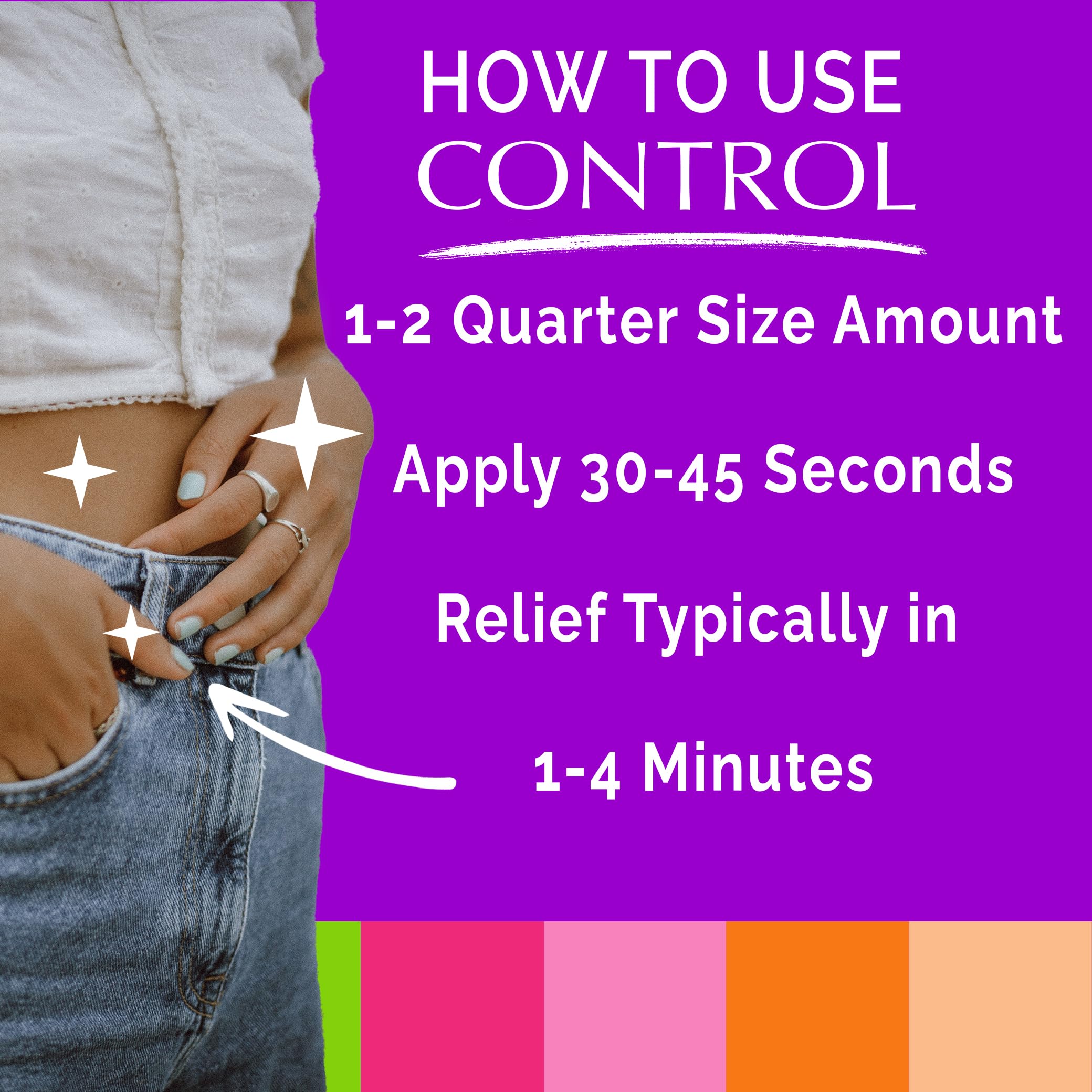 CONTROL, Menstrual Cramp Relief Cream, Topical Pain Relief for Period Cramps and PMS, Period Relief CONTROL Au supplements