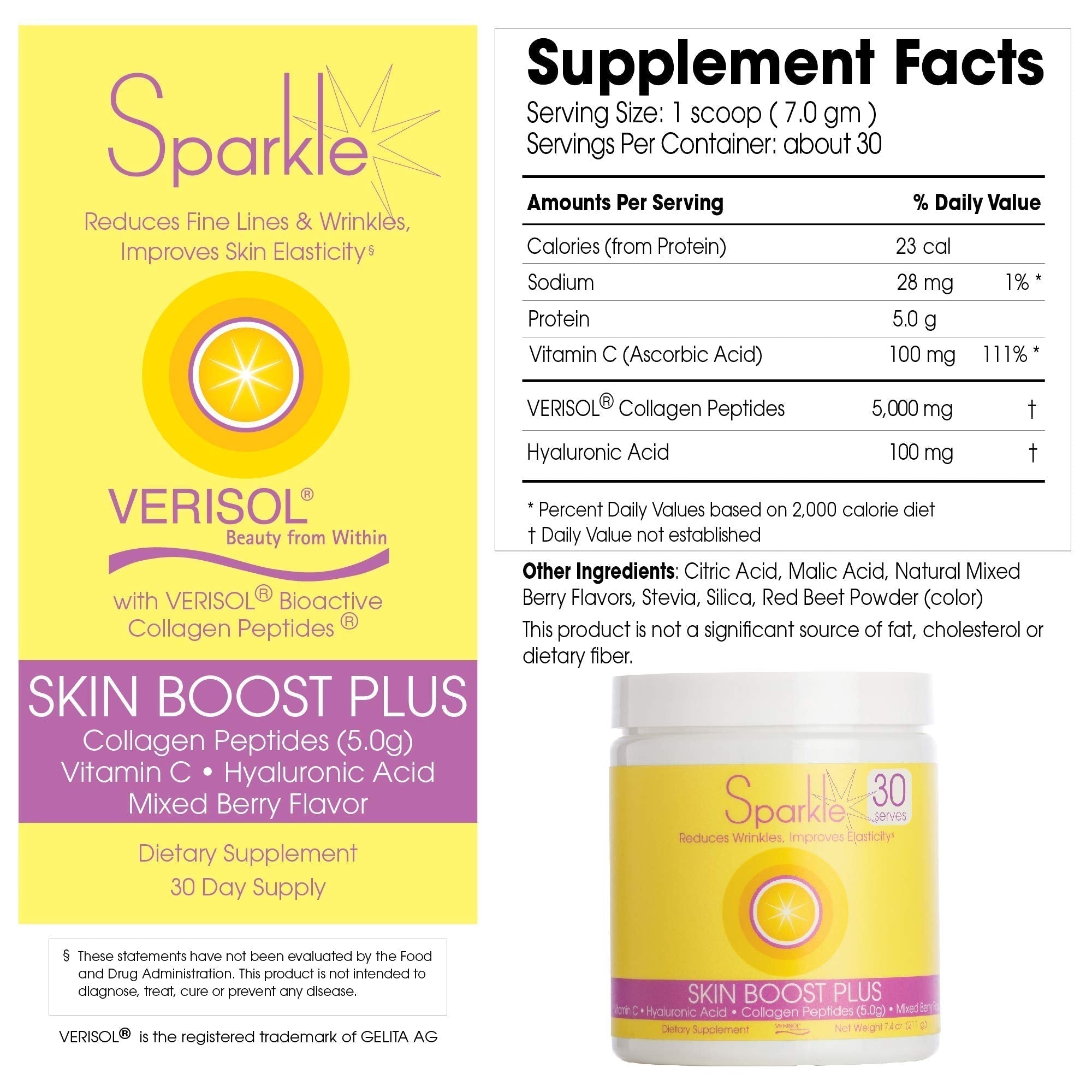 Hydrolyzed Collagen Powder - Sparkle Skin Boost Plus (Tropical Coconut Pineapple) Sparkle Collagen Au supplements