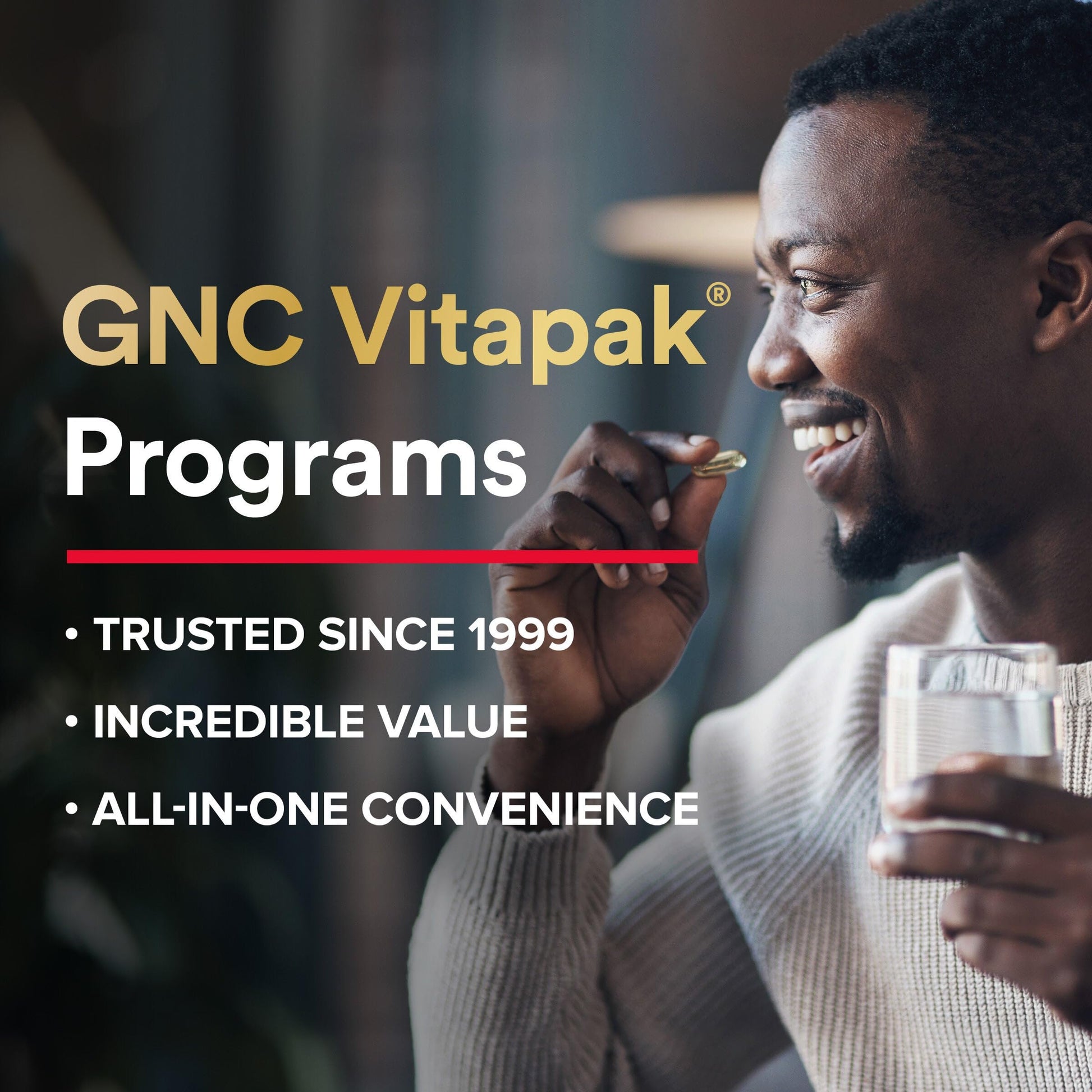 GNC Men's 30+ Vitapak Program | 5-in-1 Daily Multivitamins and Minerals | Supports Healthy Bones and Stress Relief | 30 Servings GNC Au supplements