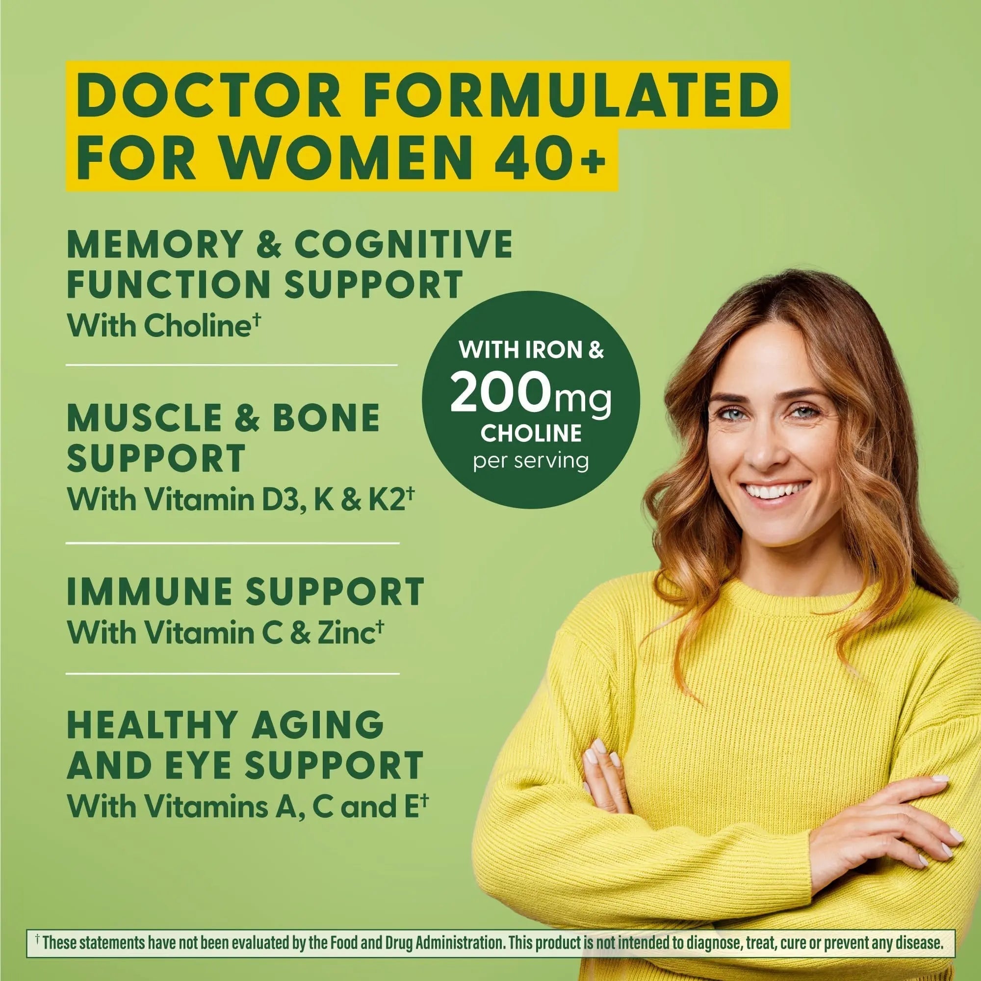 MegaFood Women's 40+ Multivitamin - Multivitamin Supplement for Women with Iron, Vitamins C, B12, K2, A, B6, Choline, and more MegaFood Au supplements