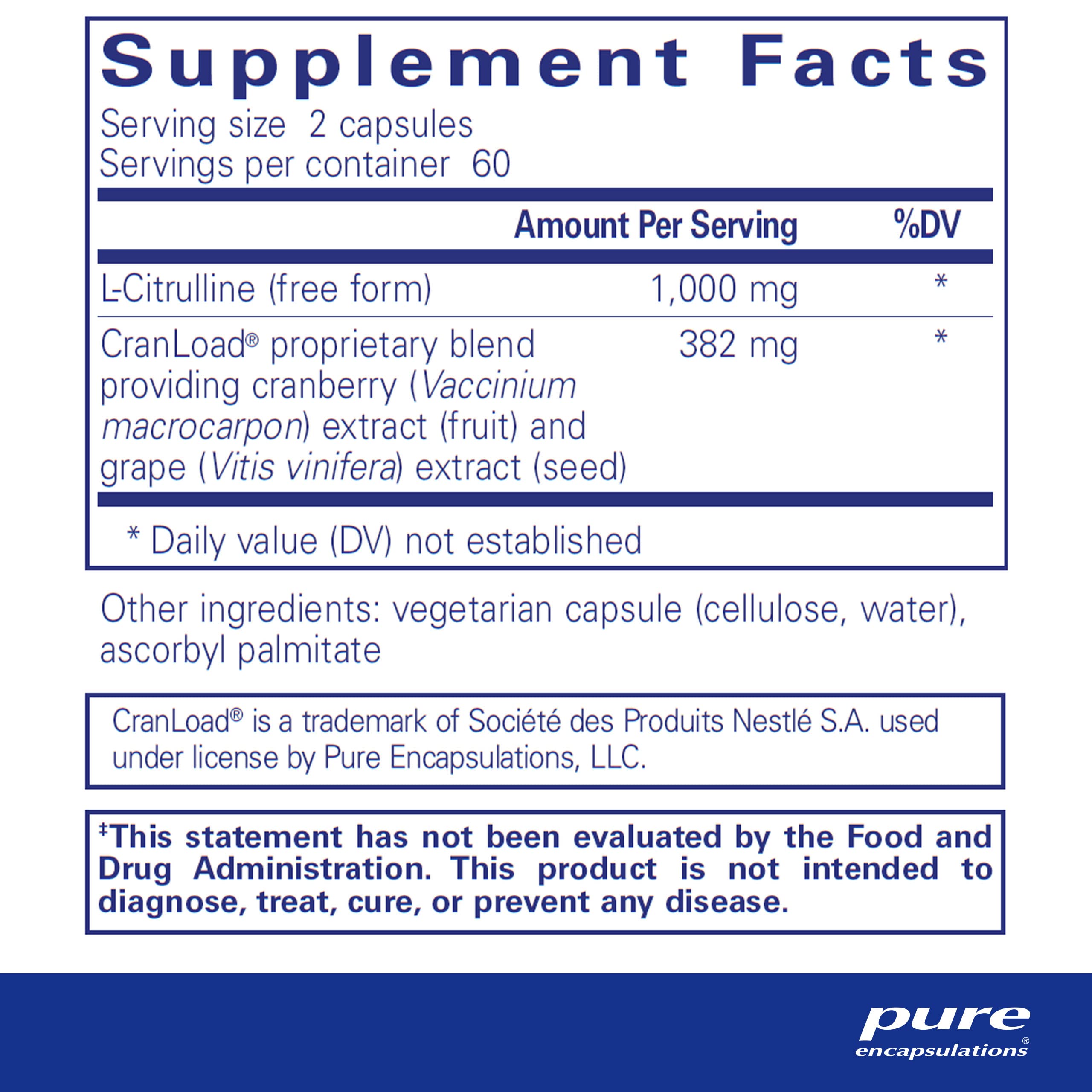 Pure Encapsulations Nitric Oxide Ultra (Capsules) - Supplement Supports Nitric Oxide Pure Encapsulations Au supplements
