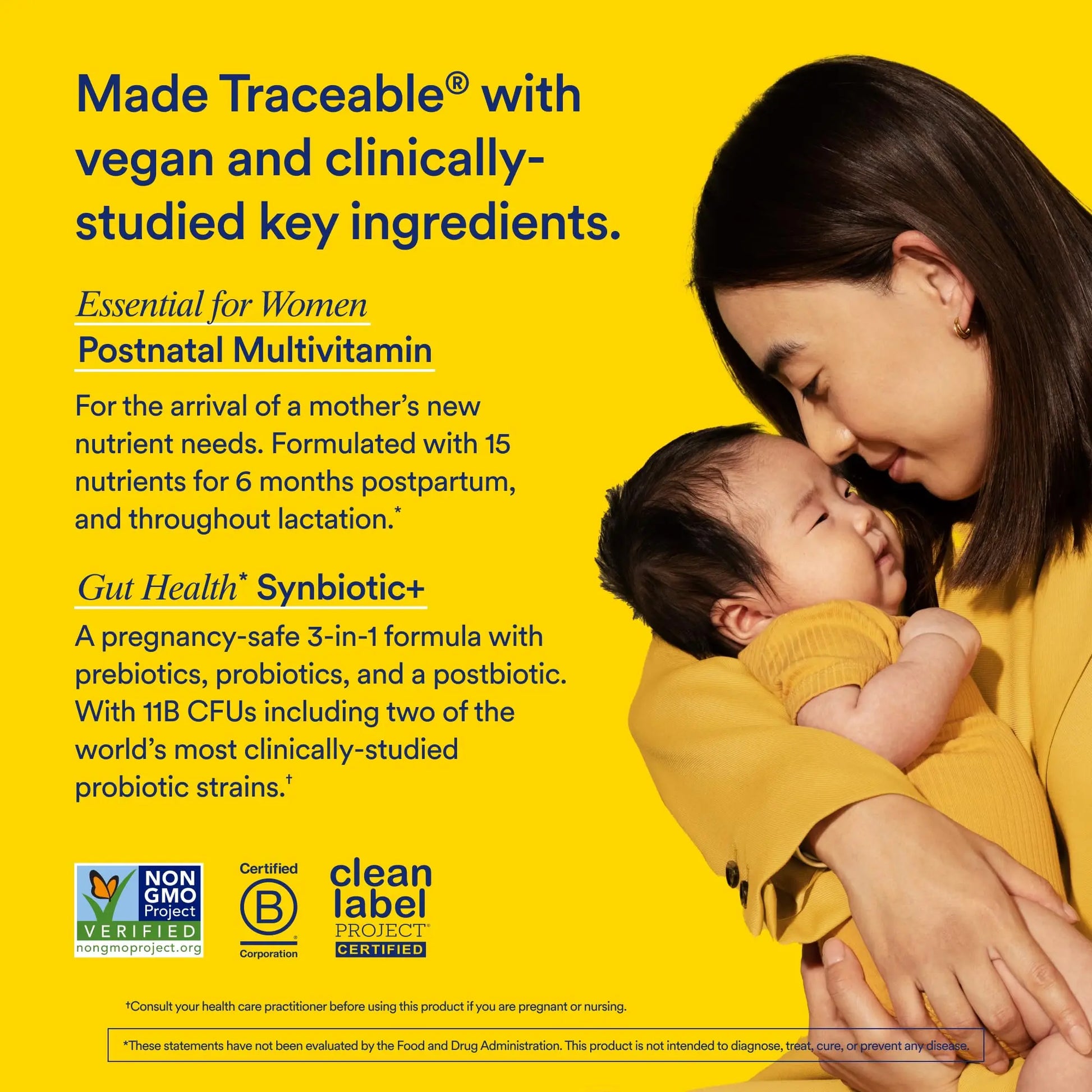 Ritual Postnatal Multivitamin and Gut Duo Supplements with Postnatal Vitamins and Synbiotic+: 3-in-1 Probiotic, Prebiotic, Postbiotic, Supports Lactation, and Gut Health, 30 Day Supply Ritual Au supplements