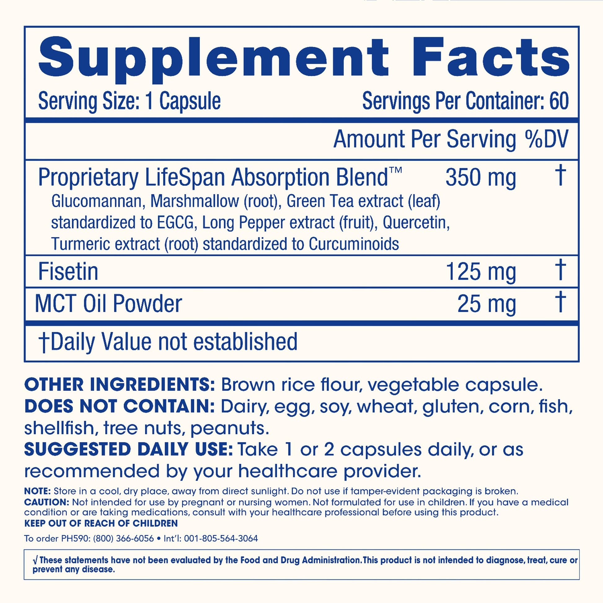 ProHealth Fisetin Supplements-15X Better Absorption from Polyphenol Blend + MCT Oil. 3rd Party Tested Pure. USA Manufactured. Powerful Antioxidant + Senolytic. Fisetin Supplement 125mg X 60 Servings ProHealth Au supplements