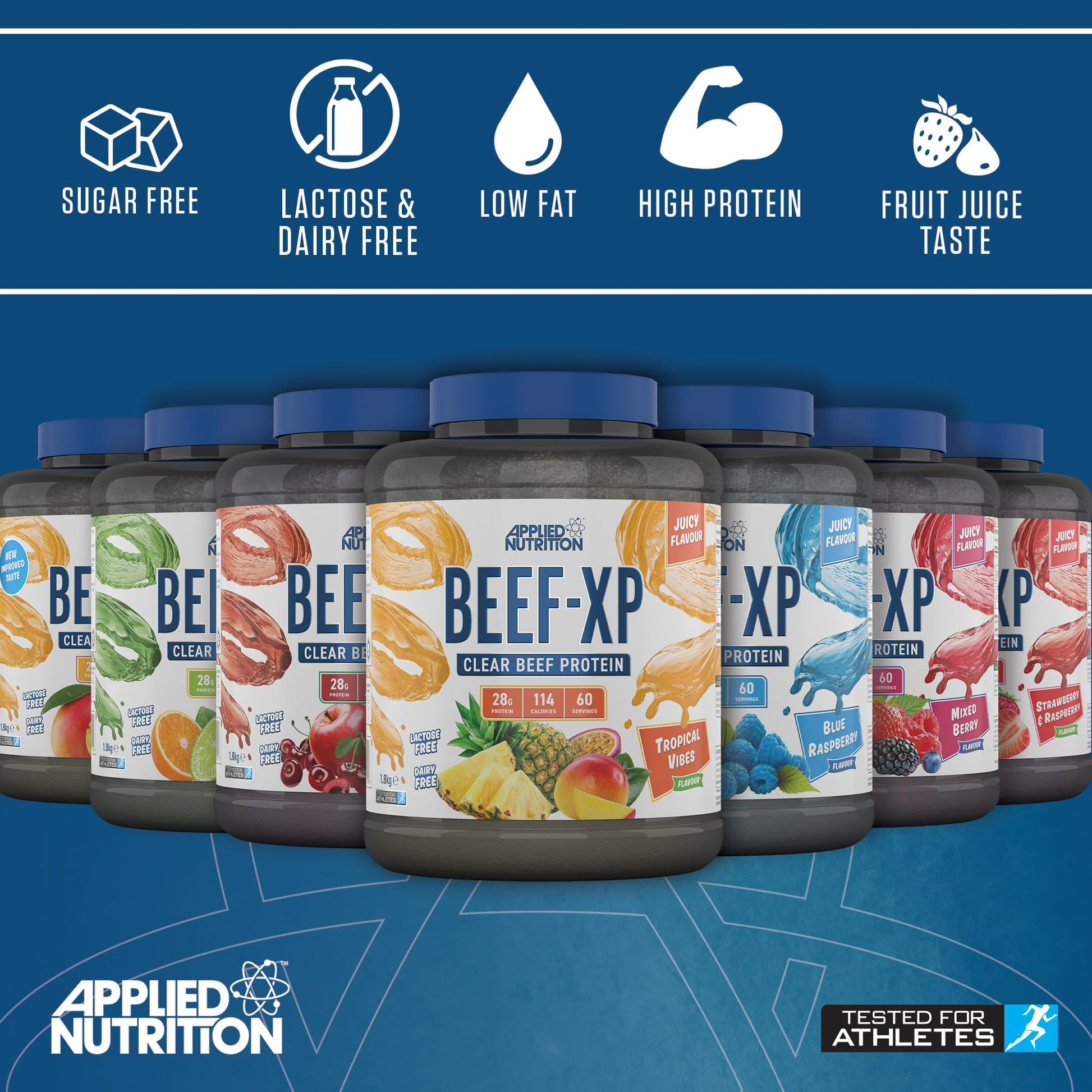 Applied Nutrition Beef XP - Clear Hydrolysed Beef Protein Isolate, Fruit Juice Style, Dairy Free Beef Protein Powder Applied Nutrition Au supplements