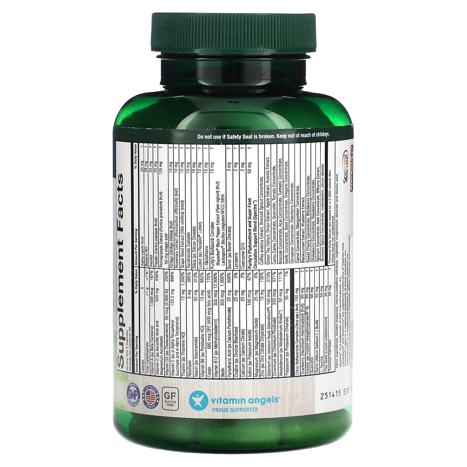 Purity Products Perfect Multi - Multivitamin Packed with Vitamins, Minerals and Phytonutrients - 60 Breakthrough Nutrients - Support for Healthy Immunity, Normal Energy Levels - 120 Capsules (1) Purity Products Au supplements