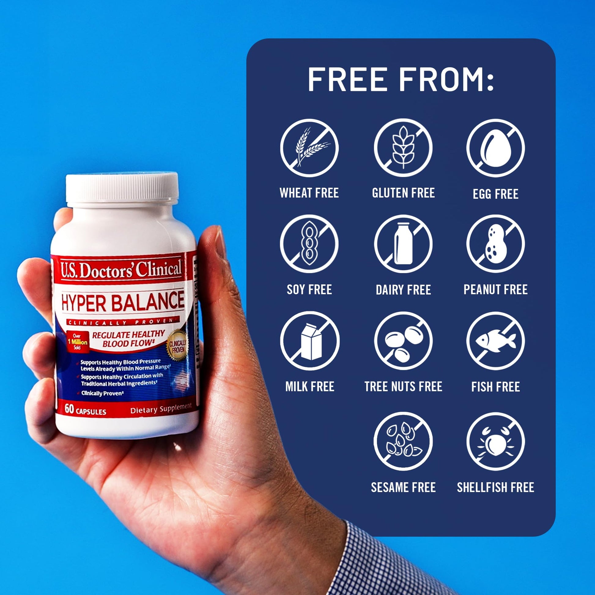 U.S. Doctors’ Clinical HyperBalance Herbal Support for Liver with Eucommia Bark, Senna, Wild Chrysanthemum to Promote Regulation (1 Month Supply – 60 Capsules) U.S.DOCTORS'CLINICAL Au supplements