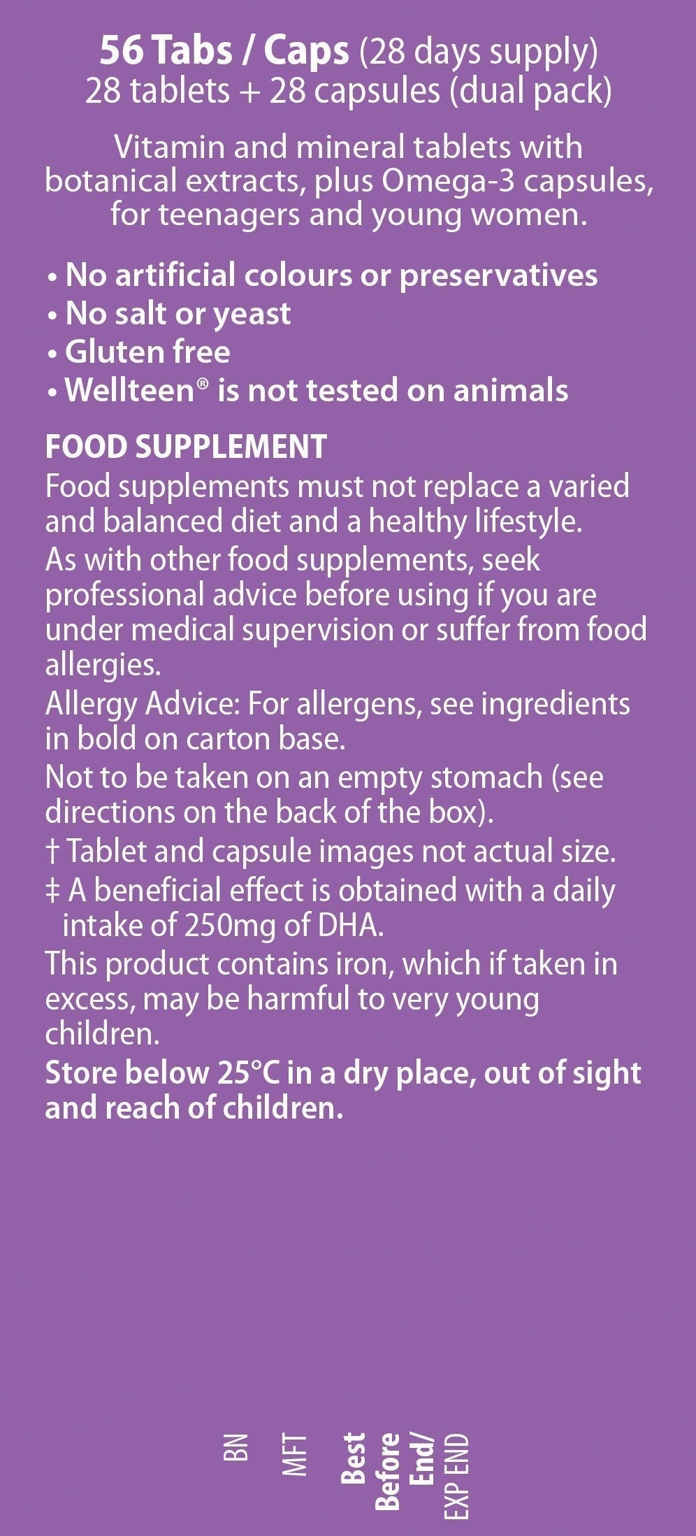 Vitabiotics Wellteen Her Plus - 56 Tablets/Capsules, 56 Count (Pack of 1) Wellteen Au supplements