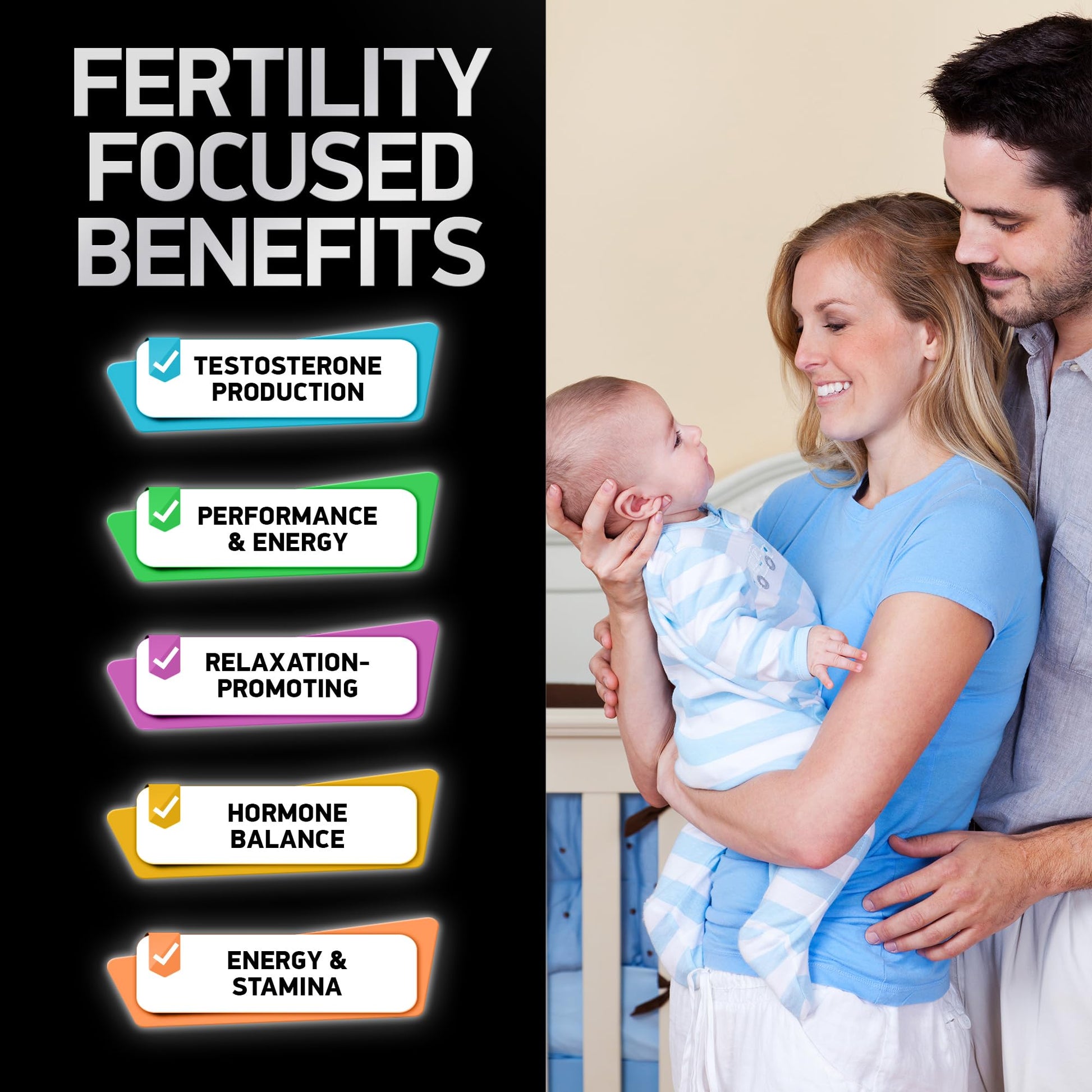 Fertility Supplements for Men - Zinc, Maca, Ashwagandha, L-Arginine - Male Vitality Conception for Him - Count and Motility Pregnancy Aid - Vitamins and Male Fertility Support Supplement - 120 Pills BIOACTIVE LABS Au supplements