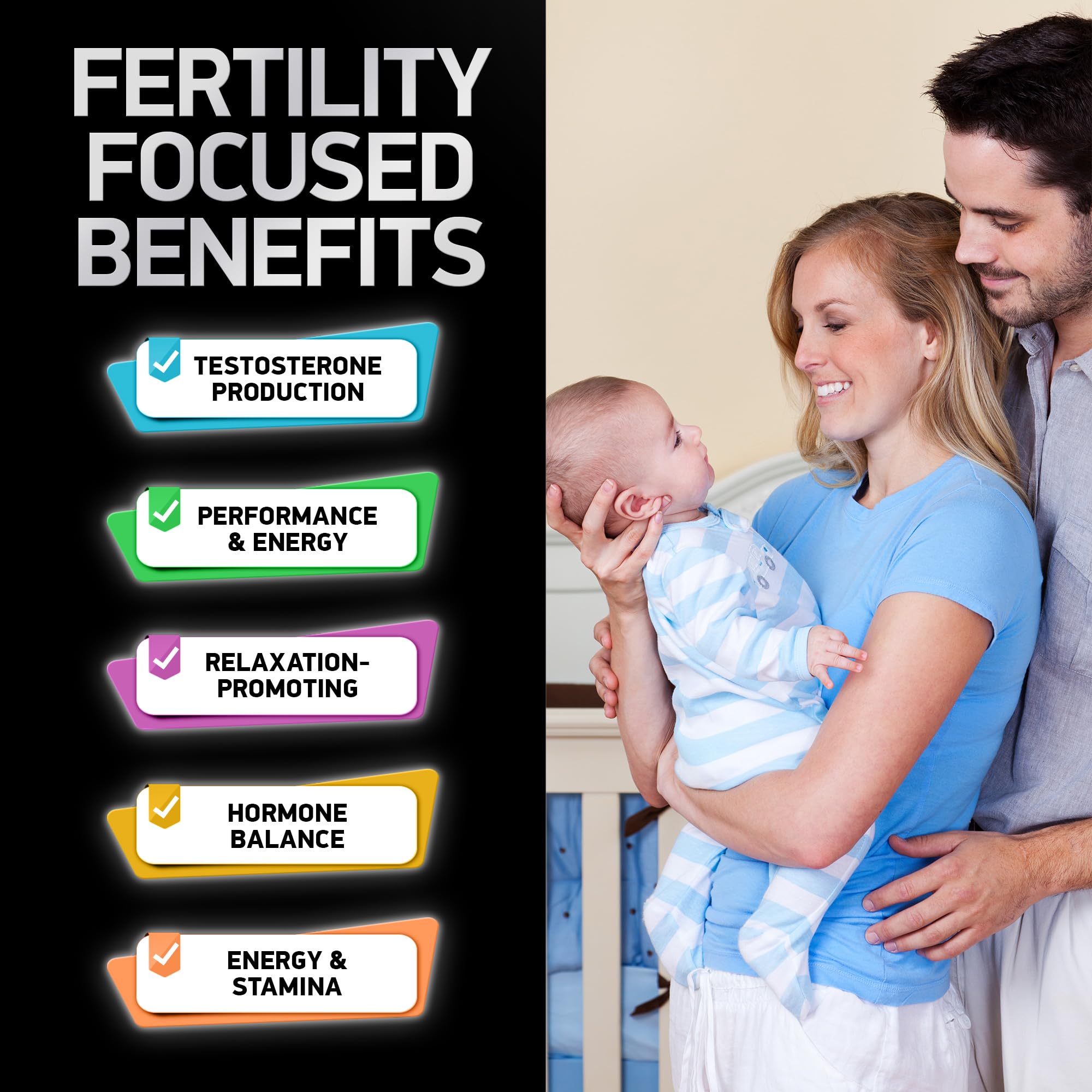 Fertility Supplements for Men - Zinc, Maca, Ashwagandha, L-Arginine - Male Vitality Conception for Him - Count and Motility Pregnancy Aid - Vitamins and Male Fertility Support Supplement - 120 Pills BIOACTIVE LABS Au supplements