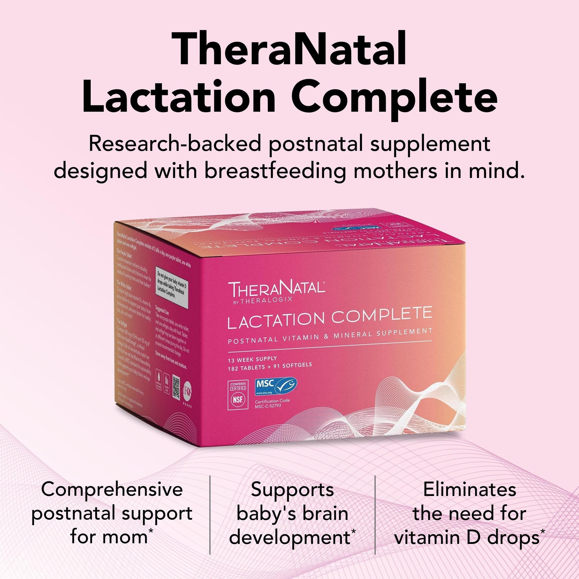 Theralogix TheraNatal Lactation Complete Postnatal Vitamin Supplement - 13-Week Theralogix Au supplements