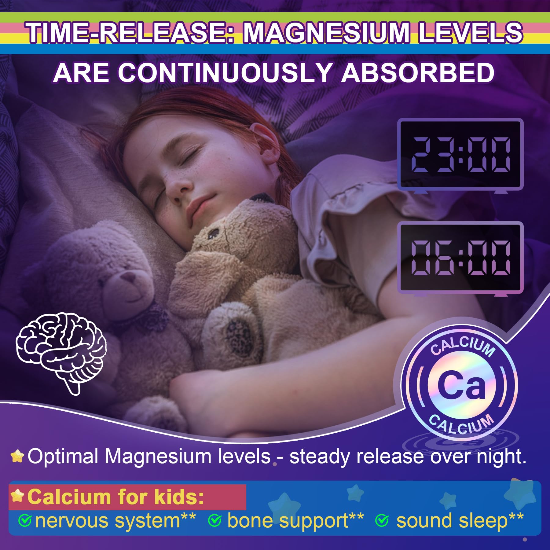 Neviss Magnesium Glycinate + Calcium Filled Gummies for Adults and Kids 4+, Kids Sleep Gummies Melatonin Free, No Sugar Magnesium Supplement w/B6 D3, L-Theanine for Zzz Relax, Brain,Bone,Muscle 2Pack NEVISS Au supplements