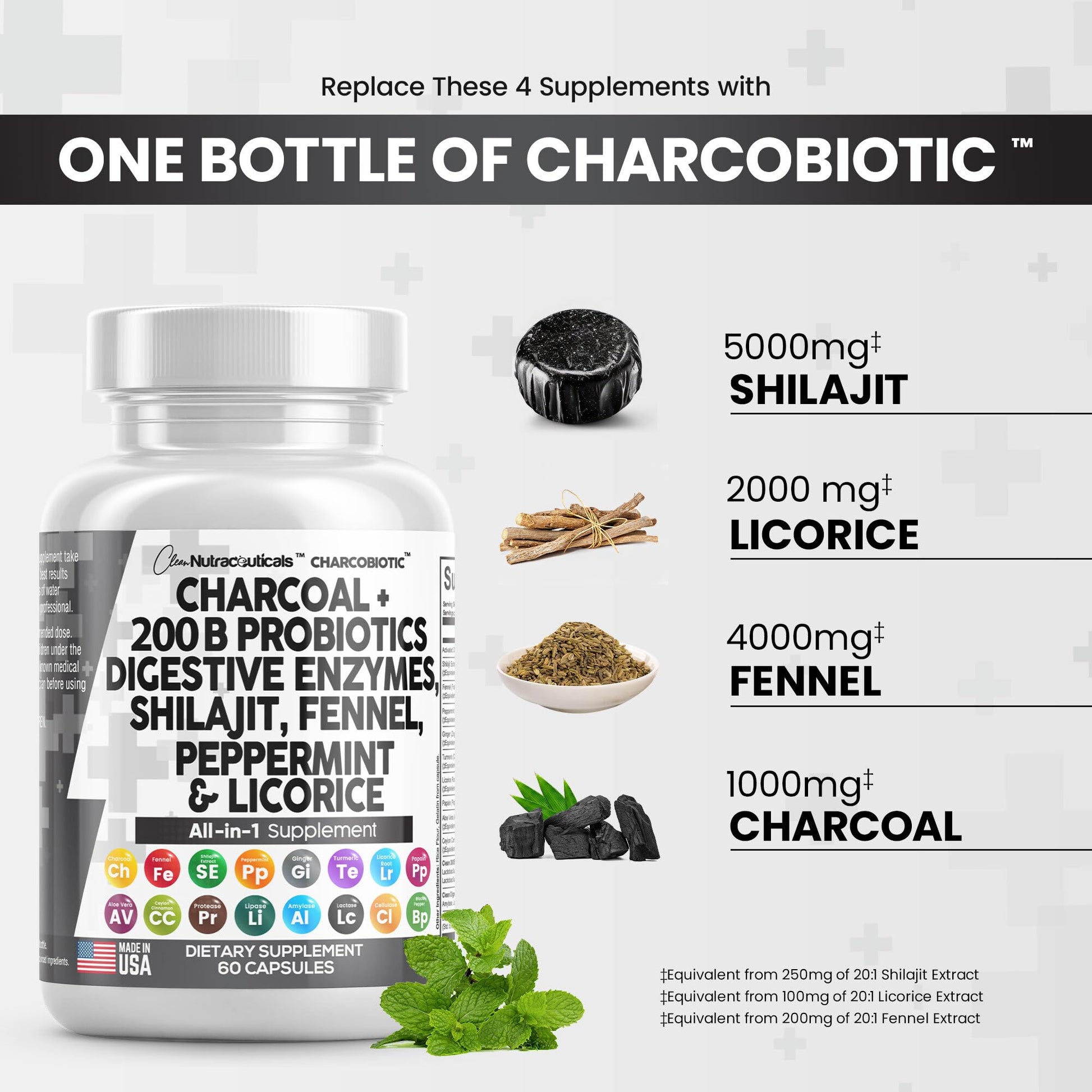 Clean Nutra Activated Charcoal Capsules 1000mg Shilajit 5000mg Pills Clean Nutraceuticals Au supplements