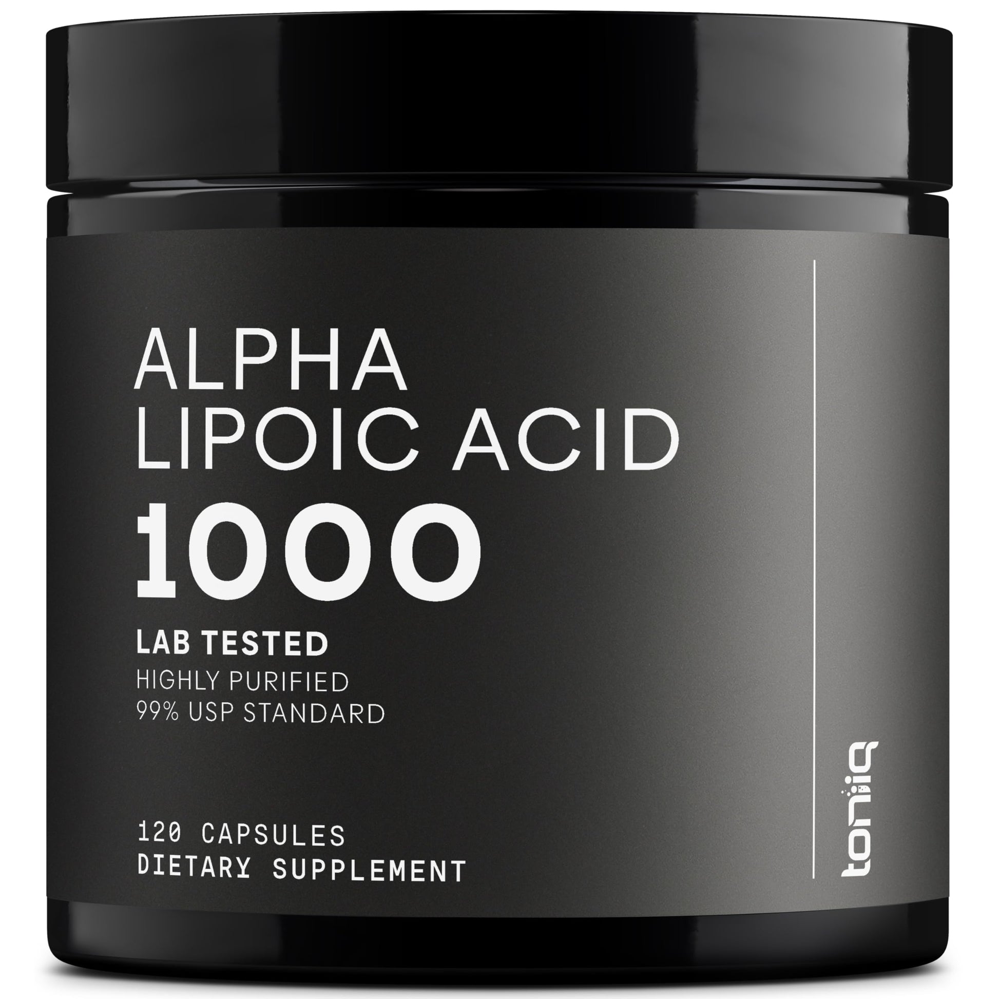 Toniiq 1000mg Ultra High Strength Alpha Lipoic Acid Capsules - Highly Purified 99%+ USP Standard - 120 Capsules ALA Supplement Toniiq Au supplements