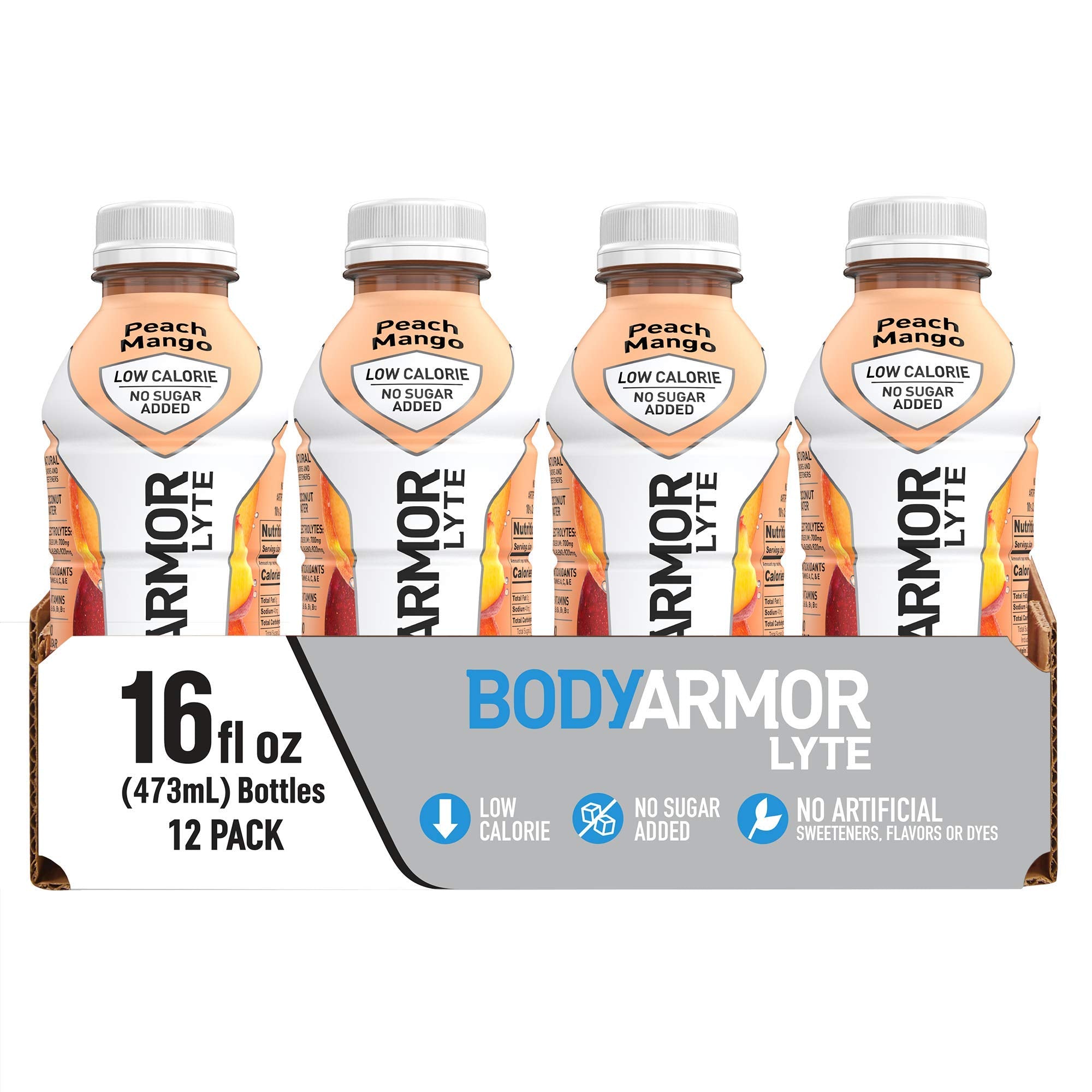 BODYARMOR LYTE Sports Drink Low-Calorie Sports Beverage, Peach Mango, Coconut BODYARMOR Au supplements