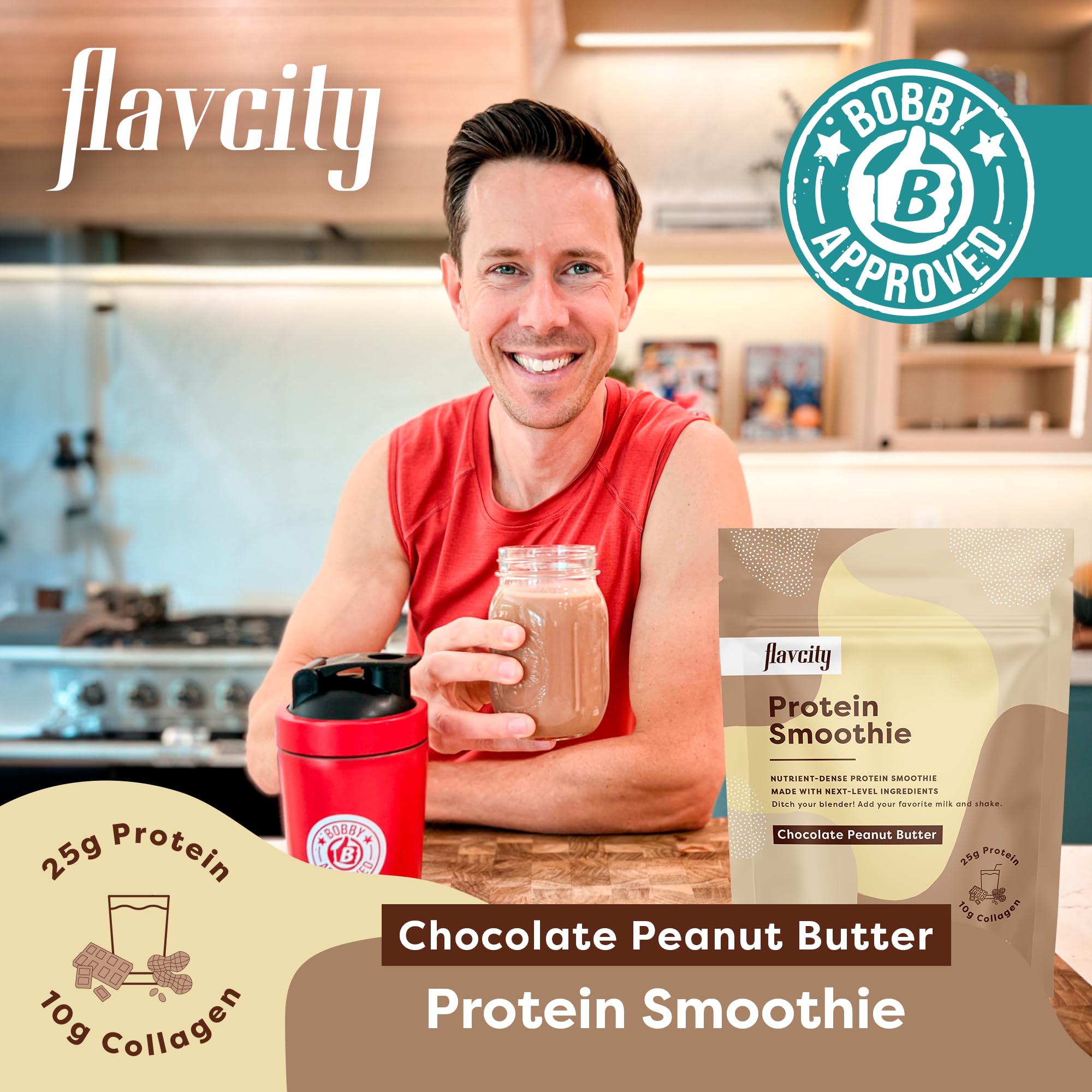 FlavCity Protein Powder Smoothie, Chocolate Peanut Butter - 100% Grass-Fed Whey Pro FlavCity Au supplements