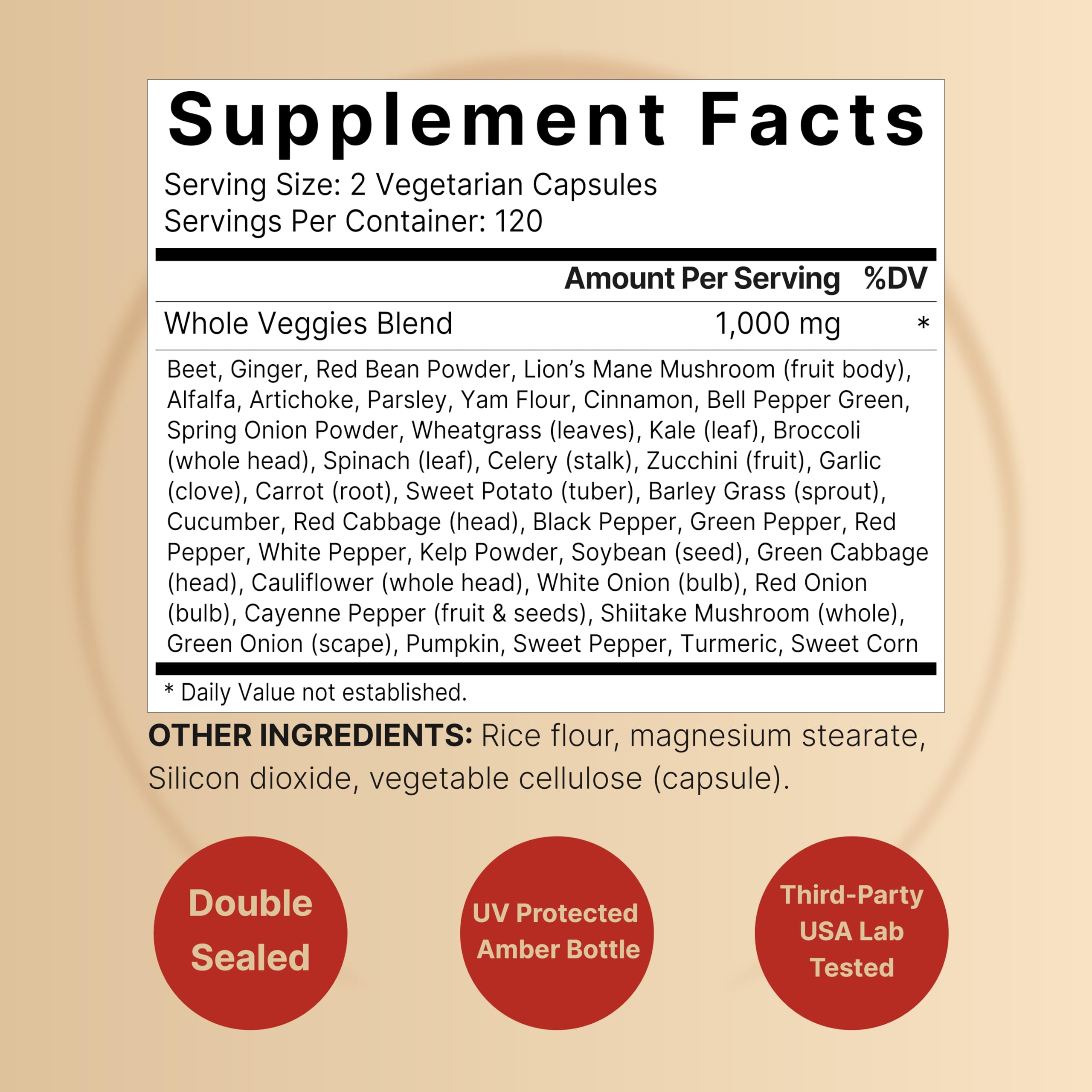 Fruit and Veggies Supplement – 480 Total Vegetarian Capsules | Balance of Natural 40 Whole Fruits & Veggies Blend | Fresh Superfood Formula with Vitamins and Minerals – Non-GMO NatureBell Au supplements