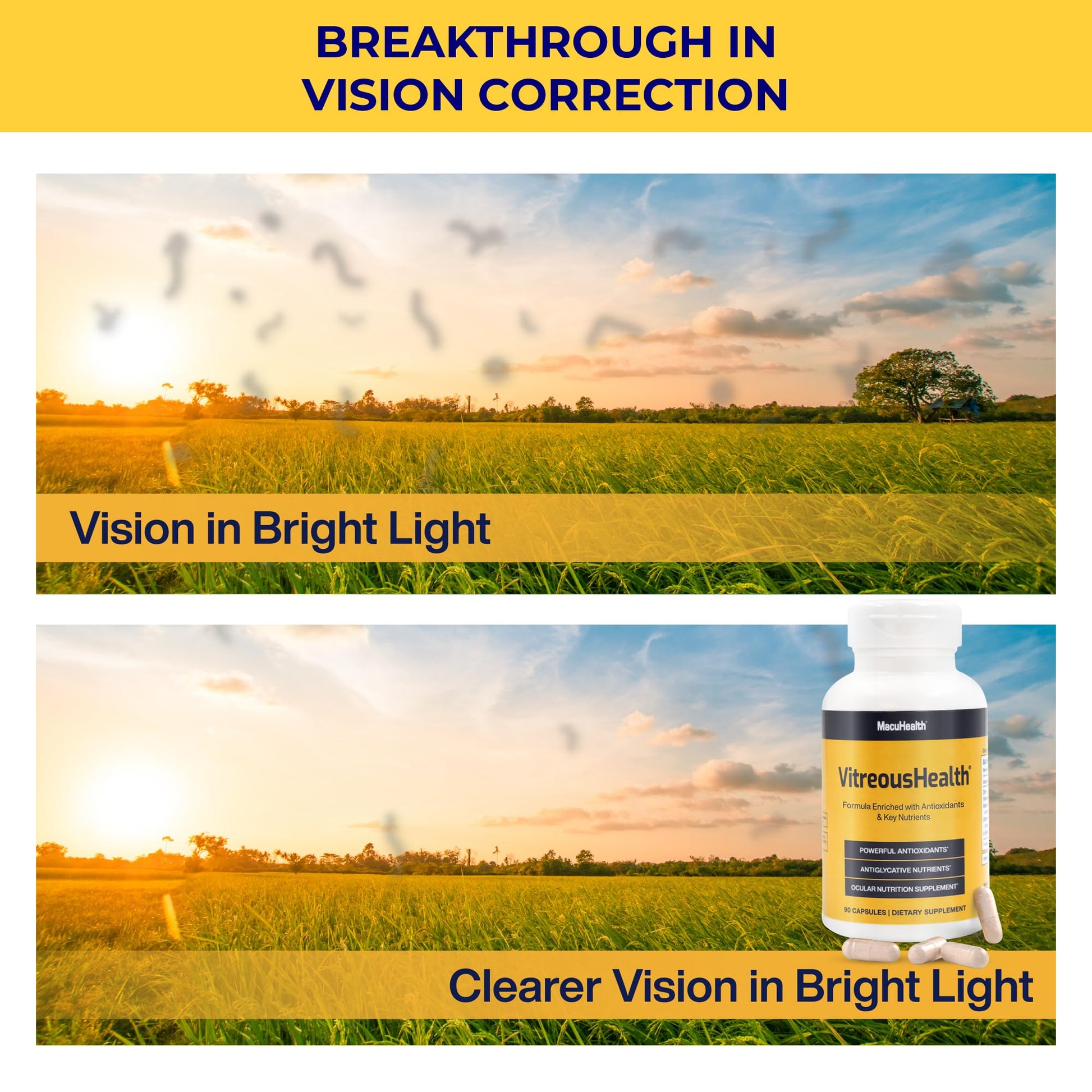 Macuhealth VitreousHealth Evidence-Based Eye Supplement - 90 Capsules Macuhealth Au supplements