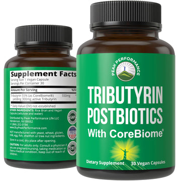 CoreBiome Tributyrin Postbiotic Supplement Clinically Tested for Gut Health. More Effective Than Sodium Butyrate Capsules. High Bioavailability Post Biotics for Digestive, Leaky Gut, Colon, Microbiome Peak Performance Au supplements