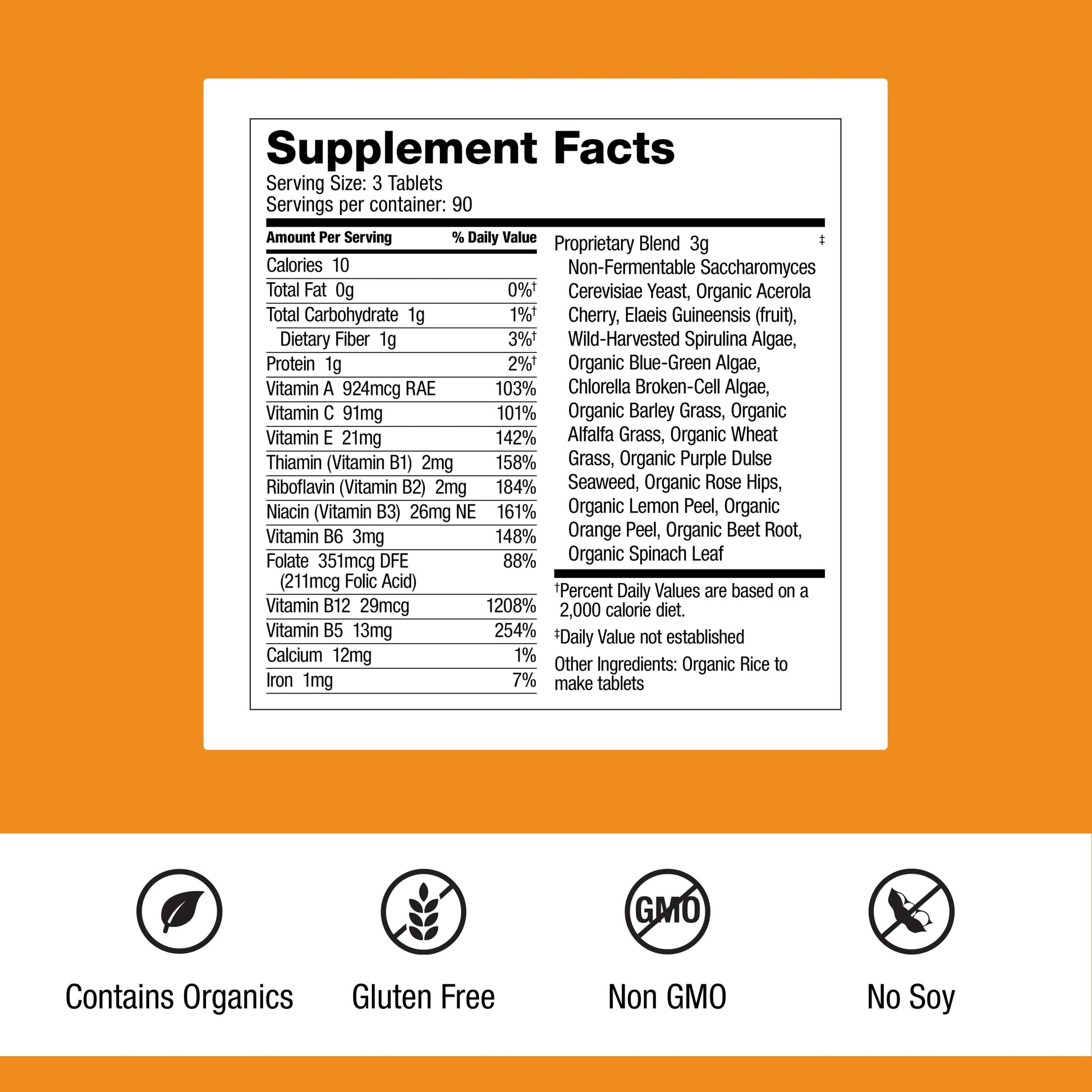Dr. Schulze's SuperFood 100 - Everyday Superfood Supplement to Support Overall Wellness - Mutivitamin Support for Cellular Nutrition & Energy - Clean Ingredients - Gluten-Free & Dairy-Free - 270 Count Dr. Schulze's Au supplements