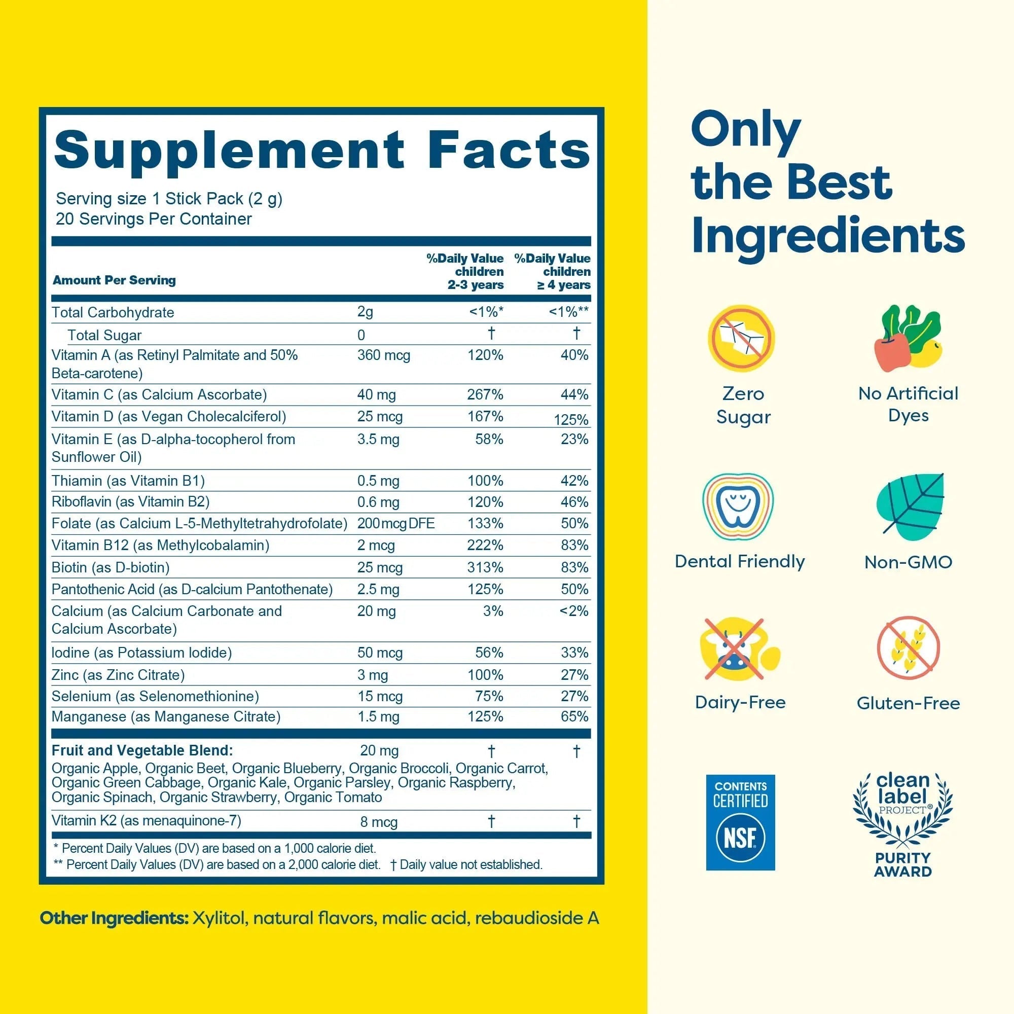 Hiya Kids Multivitamin – 15+ Essential Vitamins & Minerals with Fruits & Veggies for Ages 2+, Supports Growth HIYA Au supplements